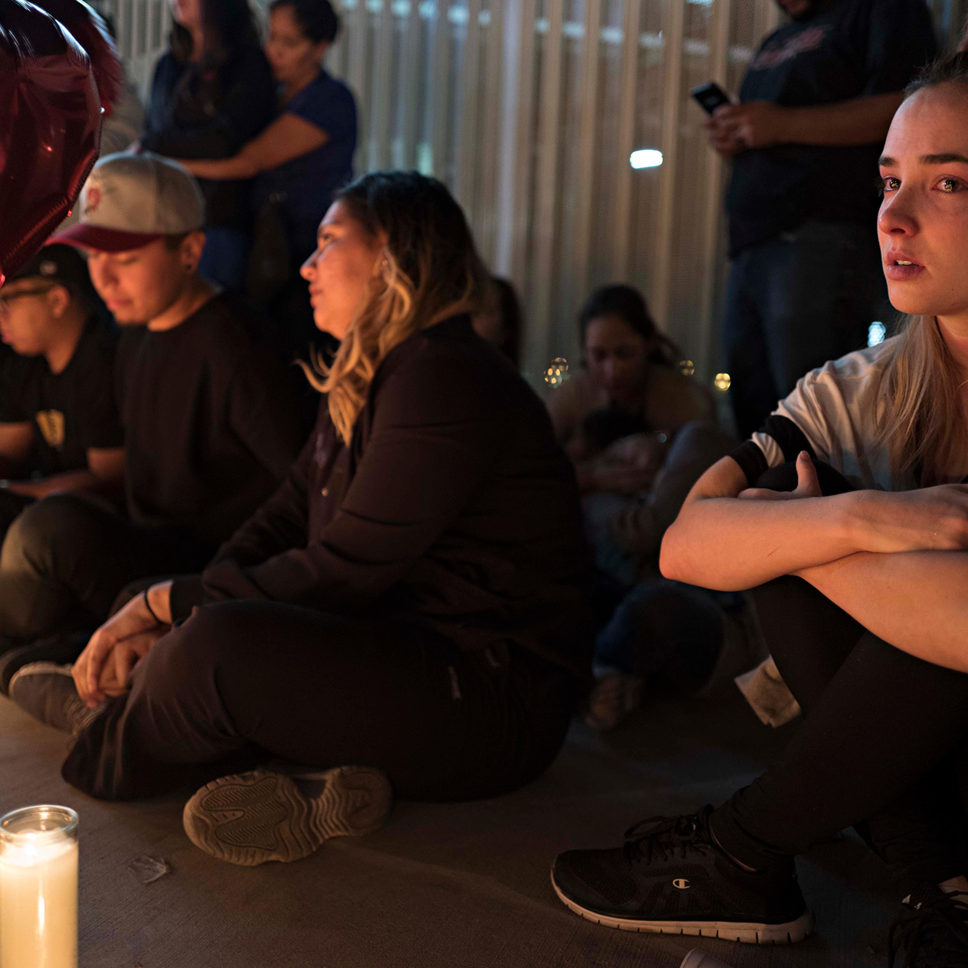 A street vigil held at Las Vegas Boulevard and Sahara Avenue, October 2, 2017. photograph by Matt Stuart—Magnum for TIME