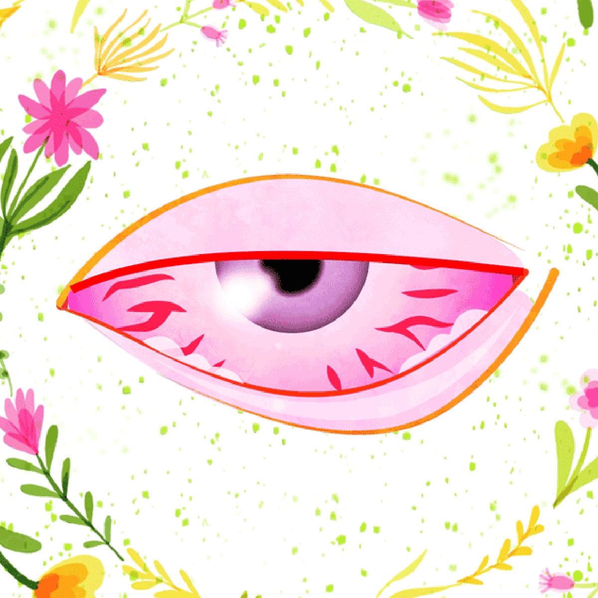 Photo illustration depicting seasonal allergies