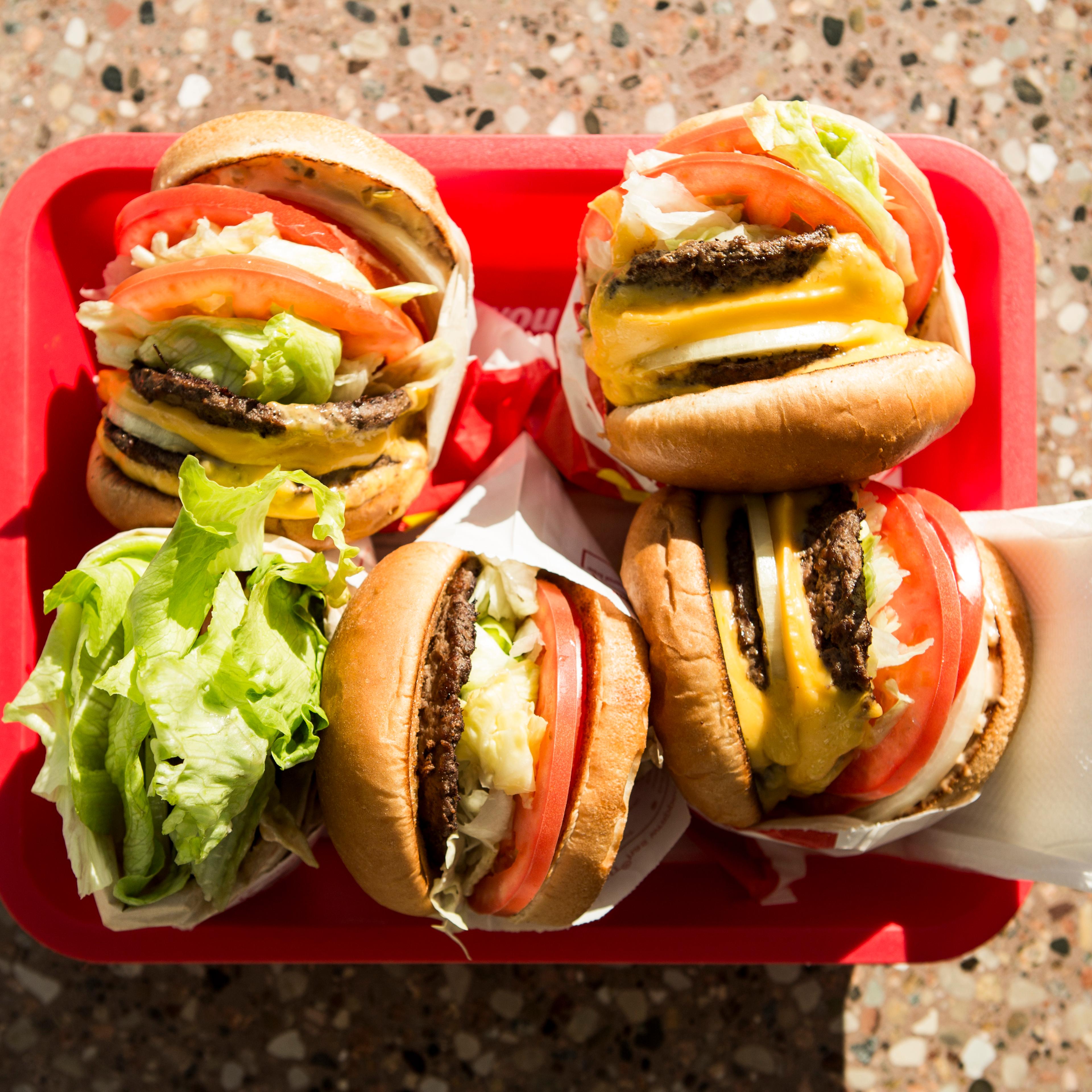 Fast food hamburgers