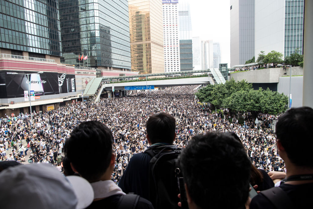 Thousands of protesters occupied the roads near the