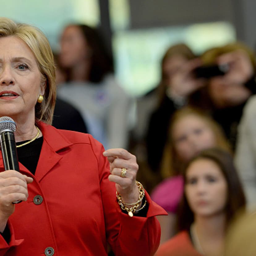 Democratic Presidential candidate Hillary Clinton speaks at a town hall event at Manchester Community College October 5, 2015 in Manchester, New Hampshire.