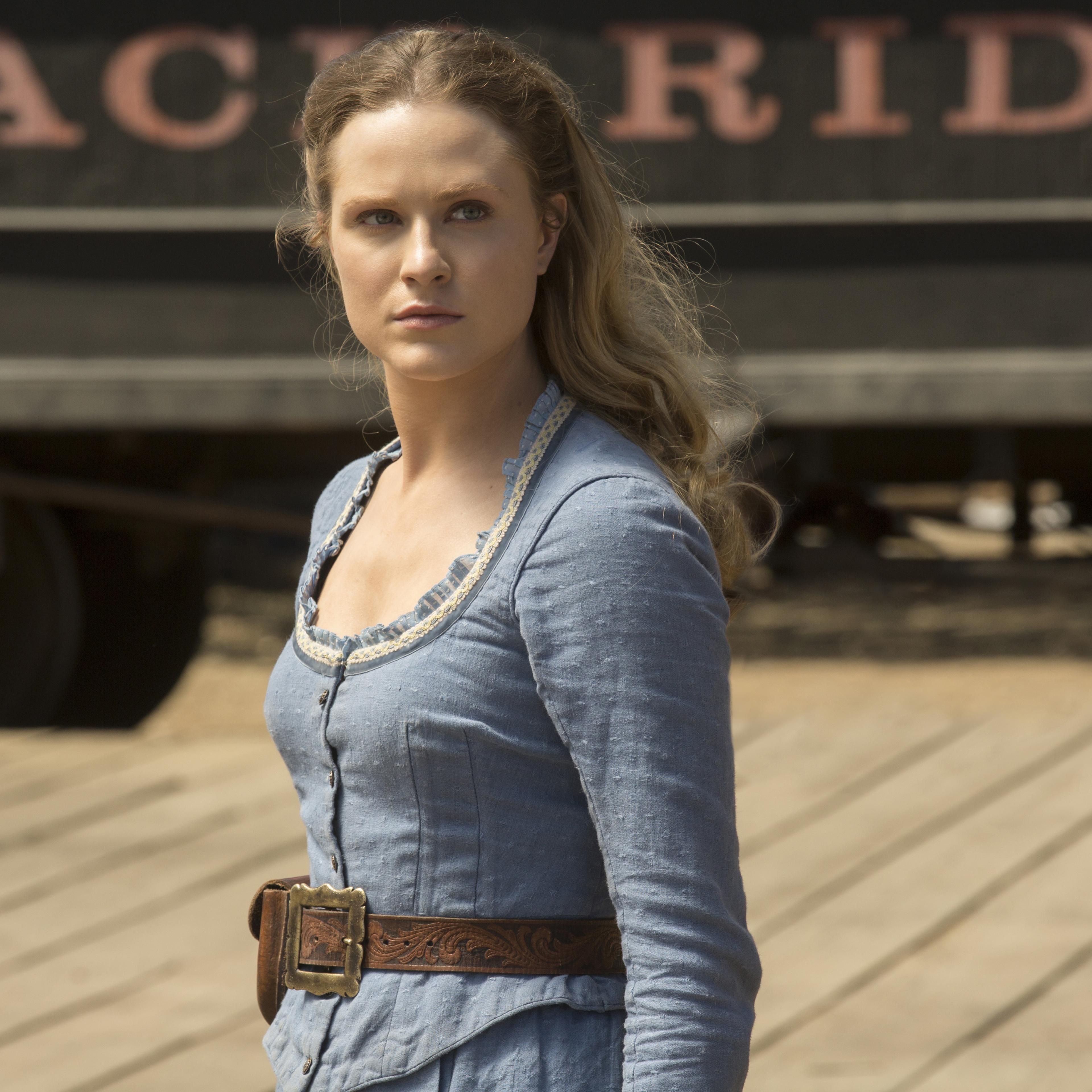 Evan Rachel Wood as Dolores Abernathy in the season finale of HBO's Westworld.