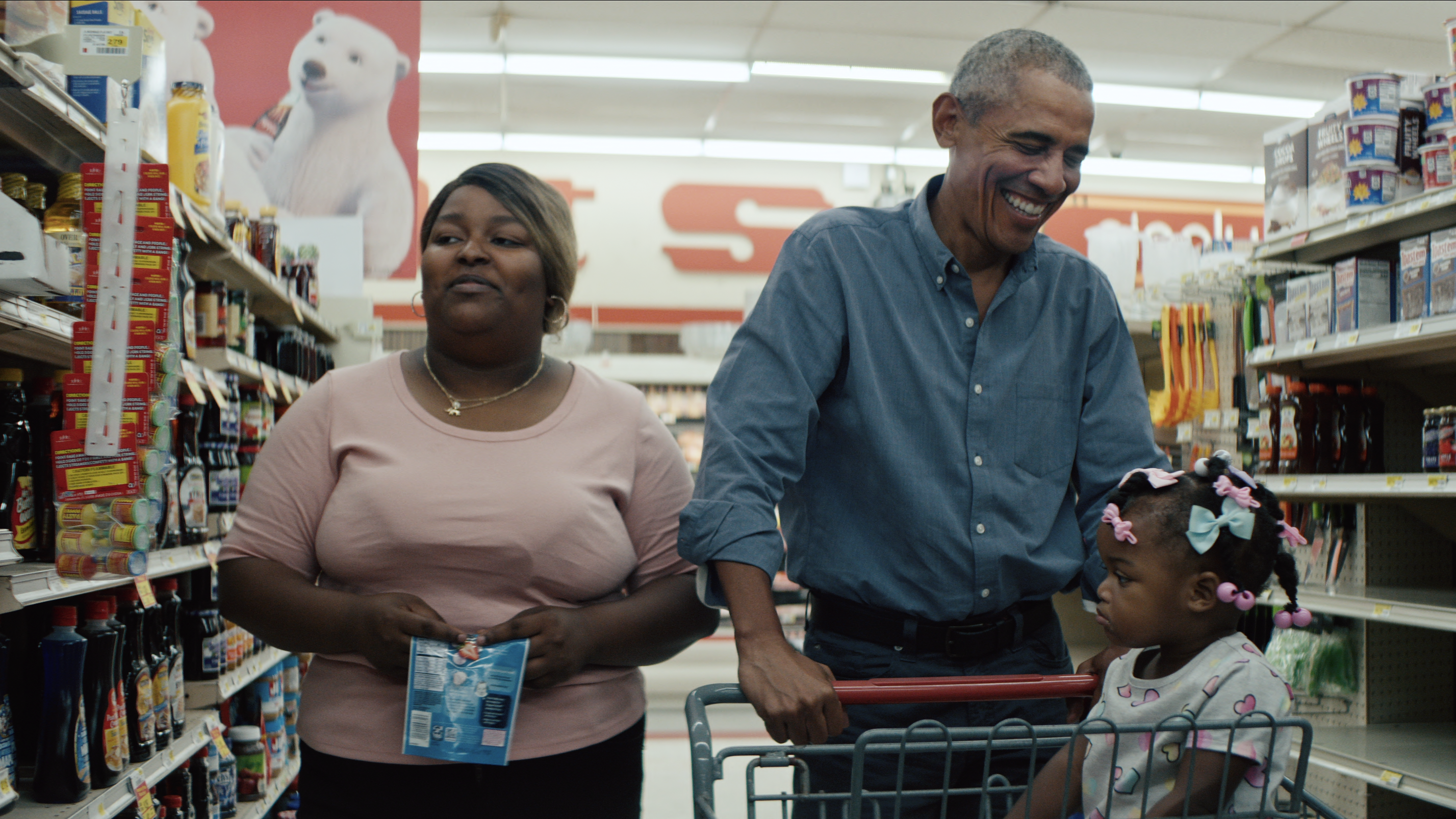 Randi Williams and President Barack Obama in <i>Working: What We Do All Day</i>