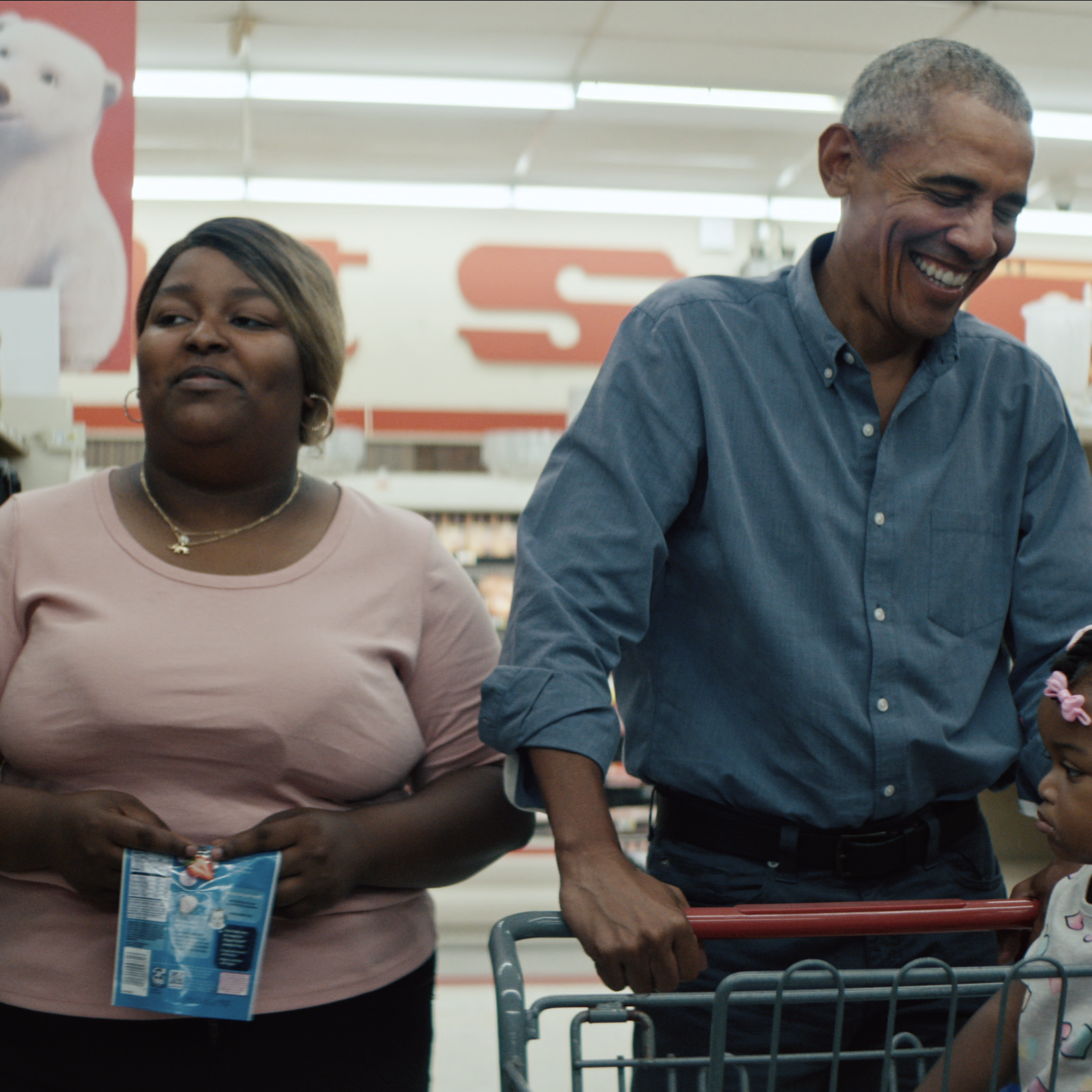 Randi Williams and President Barack Obama in <i>Working: What We Do All Day</i>