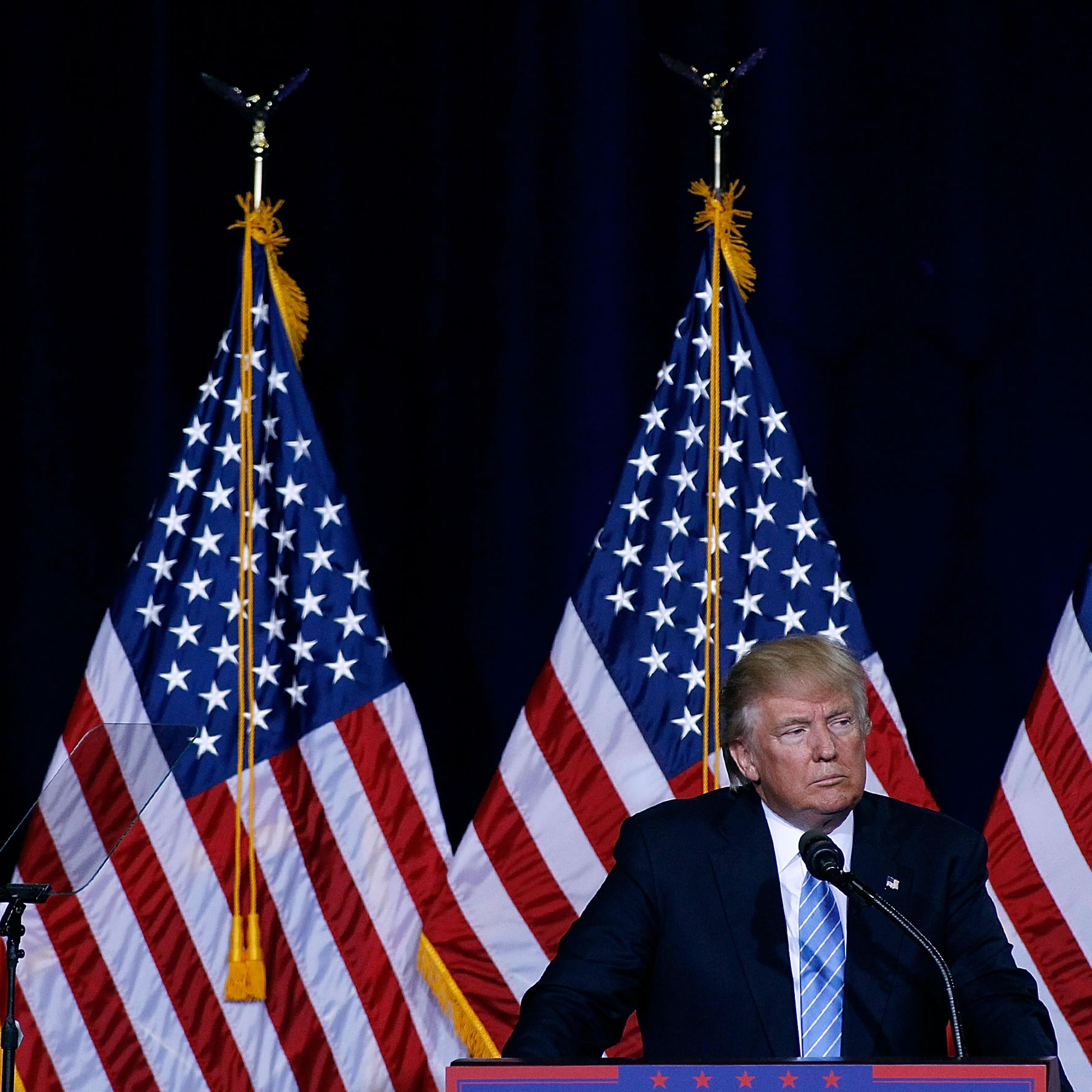 Donald Trump Speaks On Immigration At Rally In Phoenix