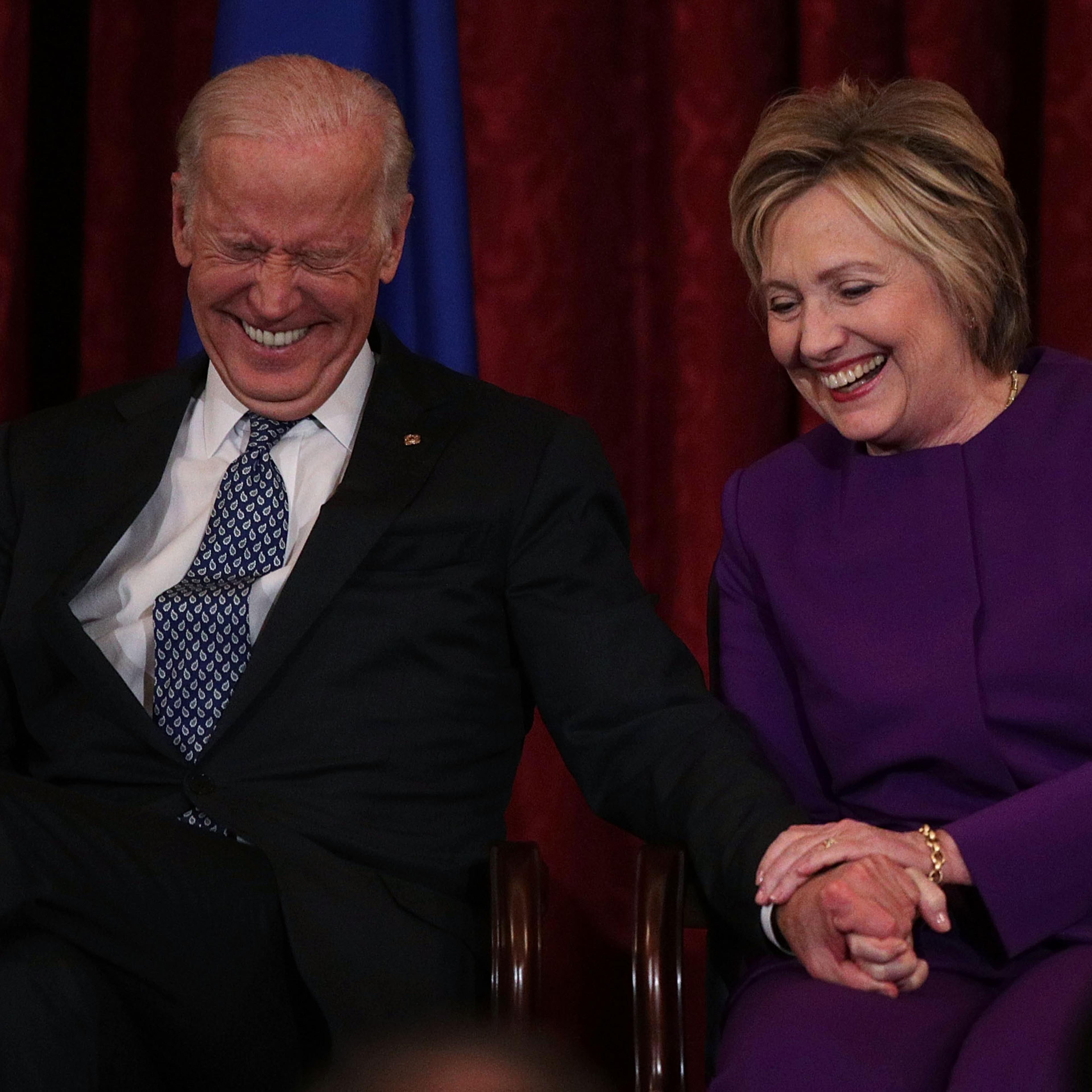 Hillary Clinton And VP Biden Attend Portrait Unveiling For Senate Democratic Leader Harry Reid
