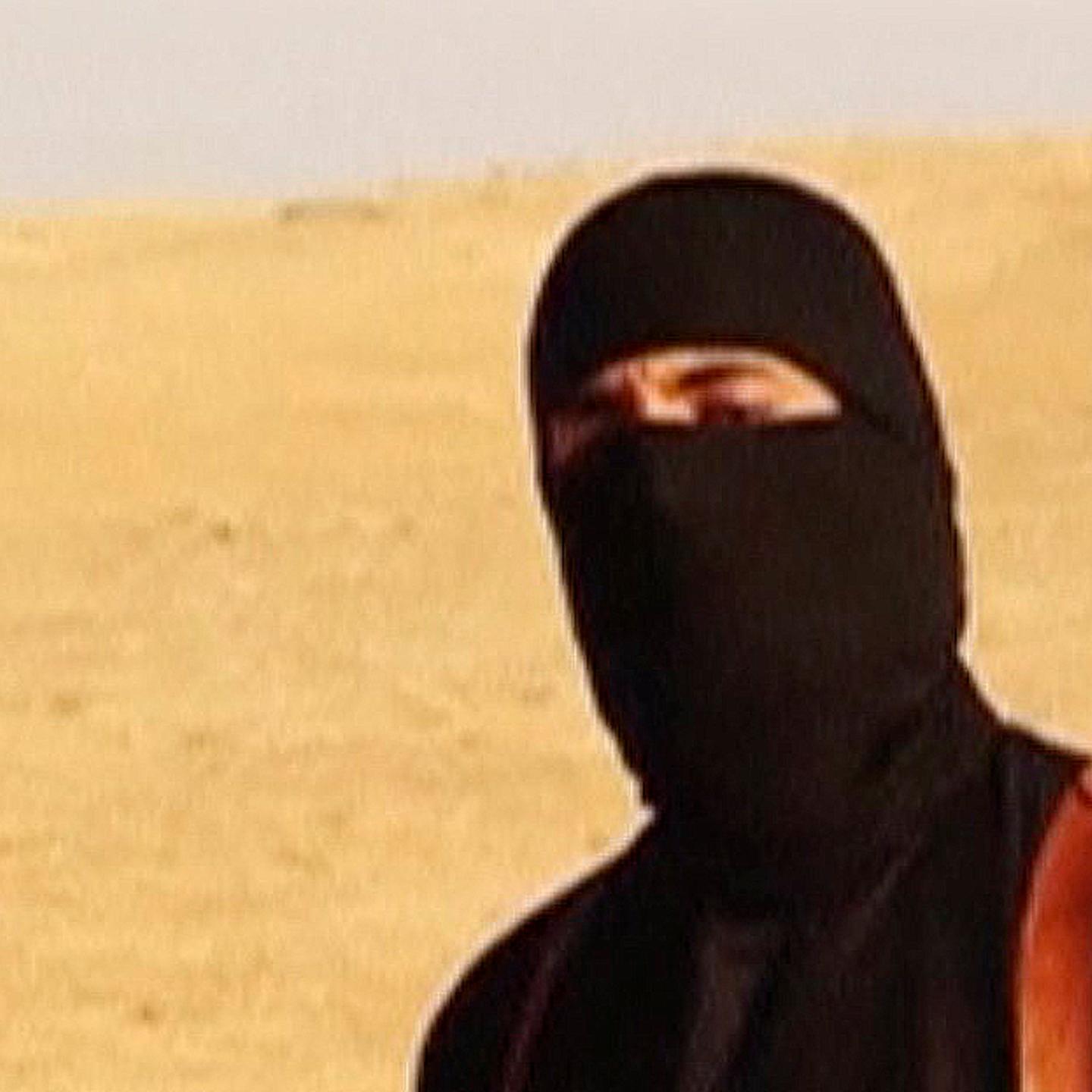 The ISIS militant, who has been identified as a Briton named Mohammed Emwazi, seen in a propaganda video.