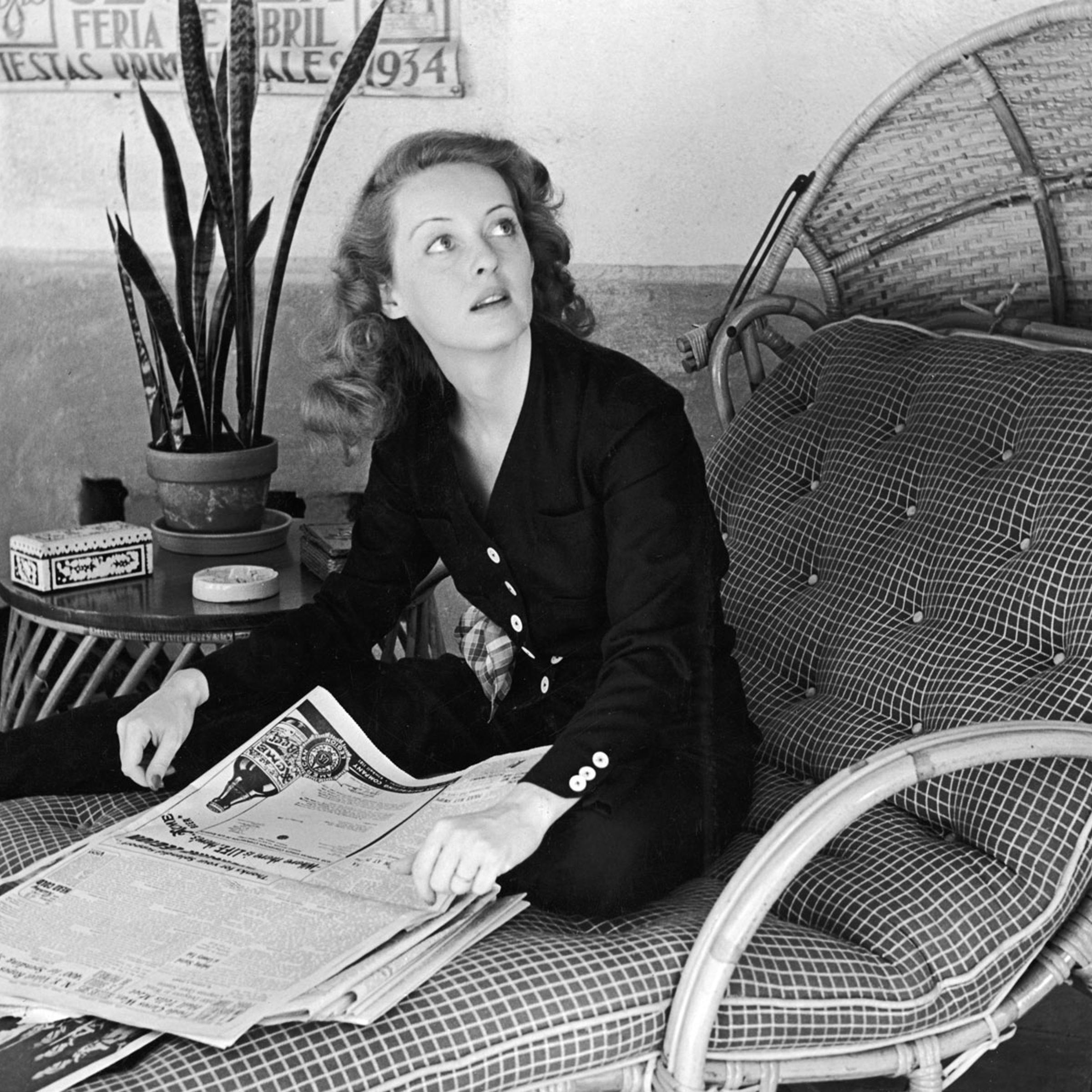 Bette Davis at home in Beverly Hills California, 1939