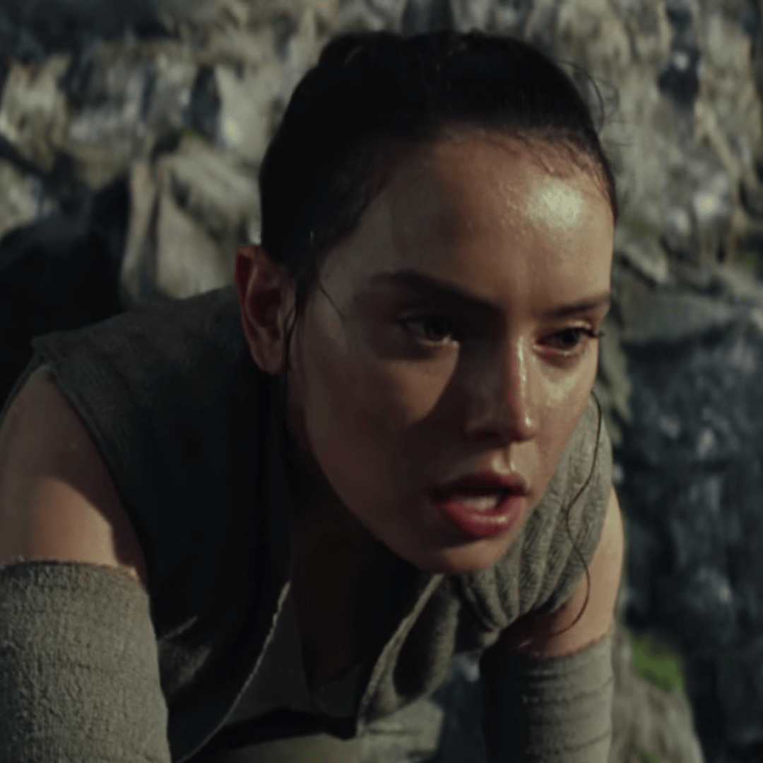 Rey in Star Wars: The Last Jedi Trailer