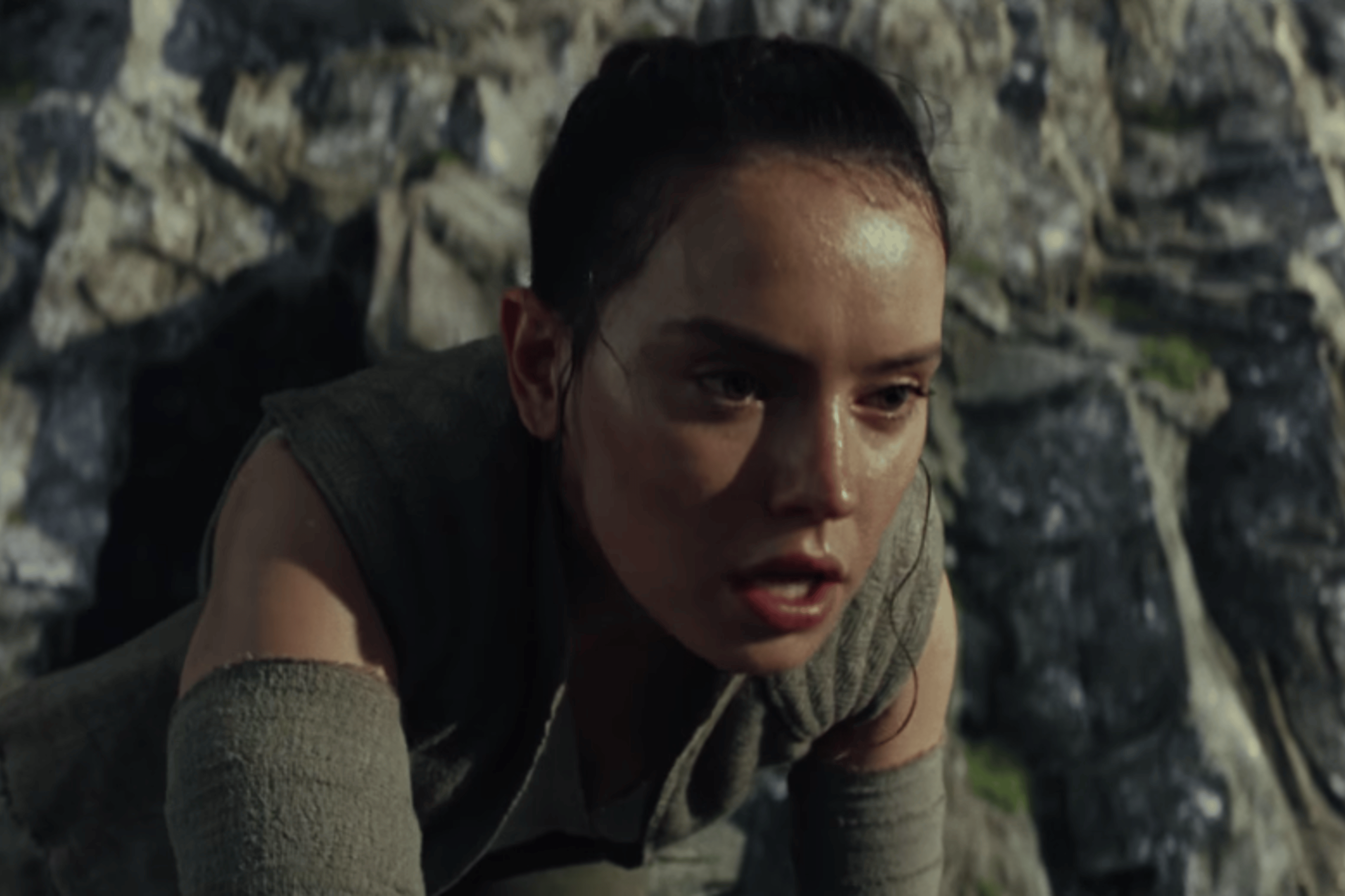 Rey in Star Wars: The Last Jedi Trailer