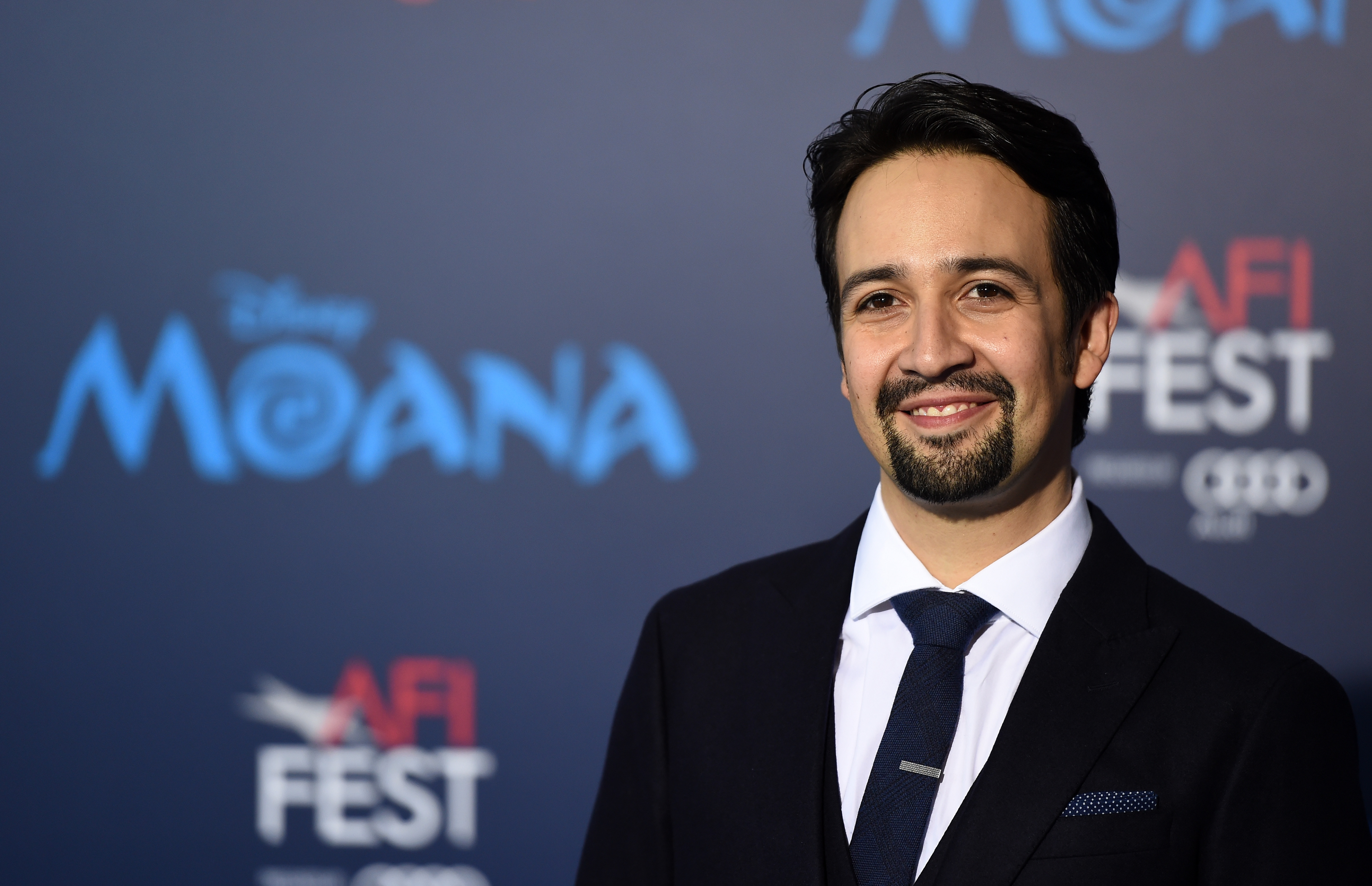 Lin-Manuel Miranda arrives at the AFI FEST premiere of "Moana" at on November 14, 2016 in Hollywood, California.