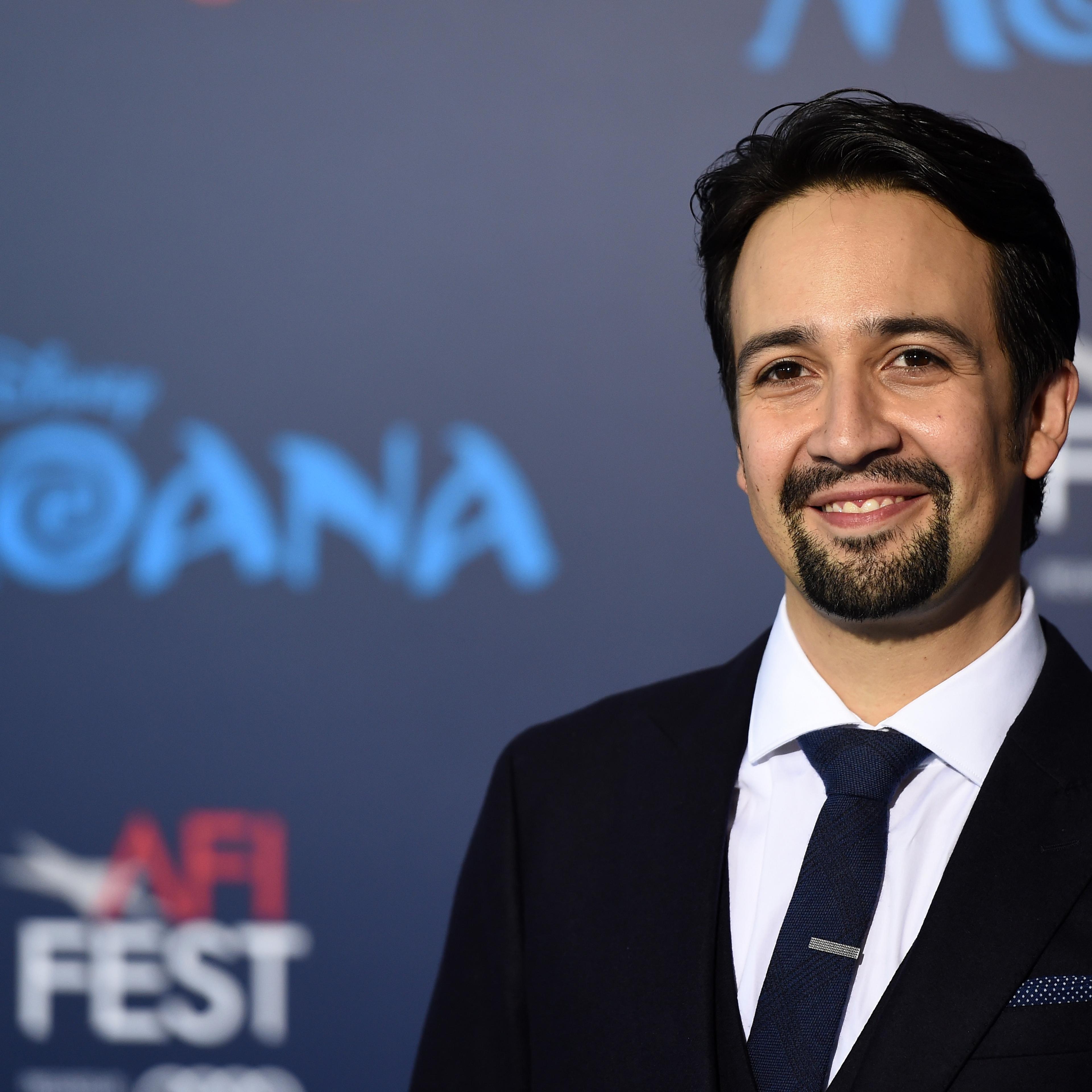 Lin-Manuel Miranda arrives at the AFI FEST premiere of "Moana" at on November 14, 2016 in Hollywood, California.