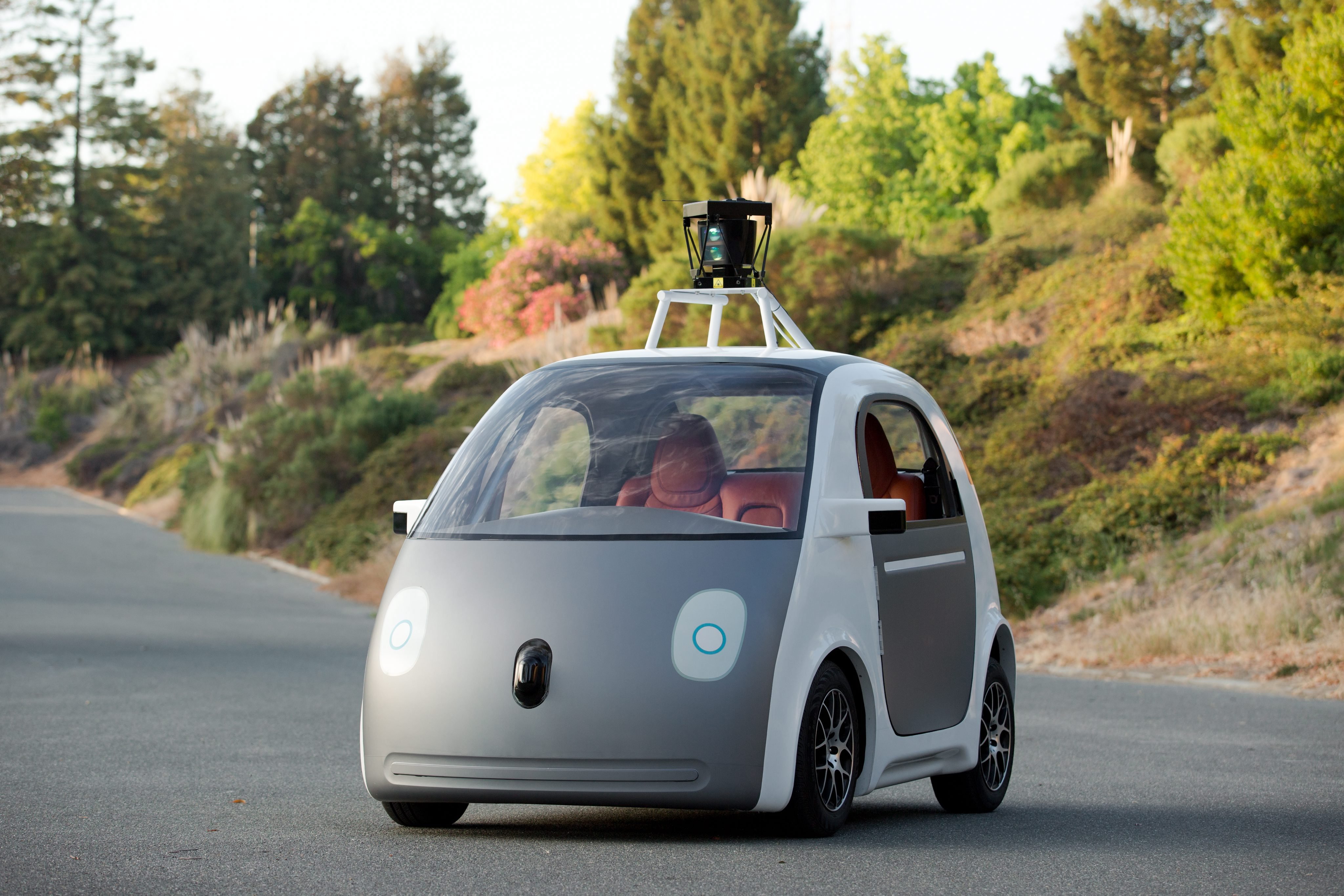 Google's latest prototype self-driving vehicle in Mountain View, Calif., on May 28, 2014.
