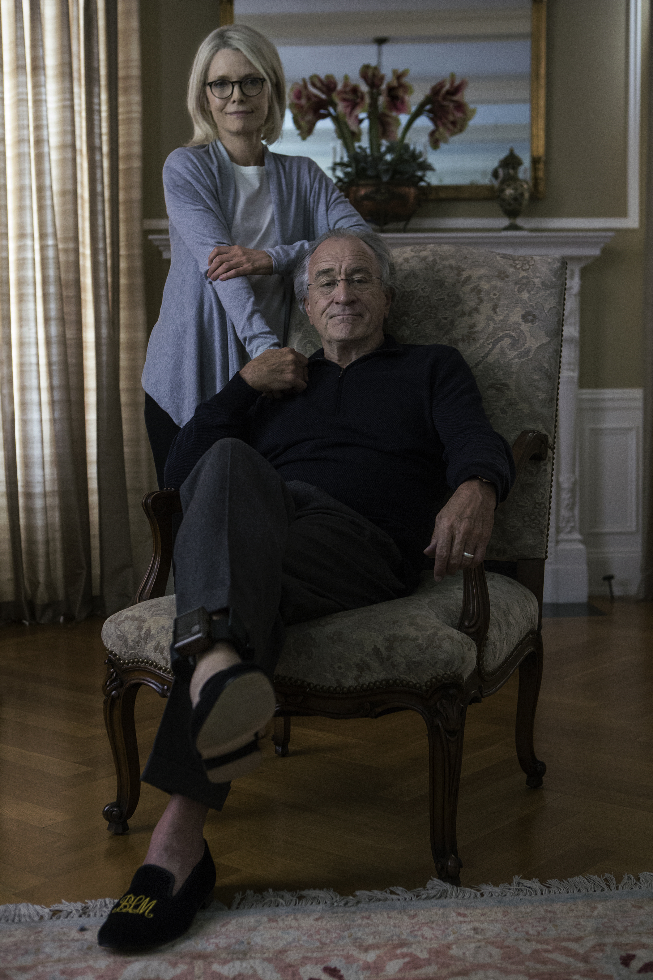First look from HBO Films’ The Wizard of Lies, currently in production in New York starring Robert De Niro (as Bernie Madoff) and Michelle Pfeiffer (as Ruth Madoff).
