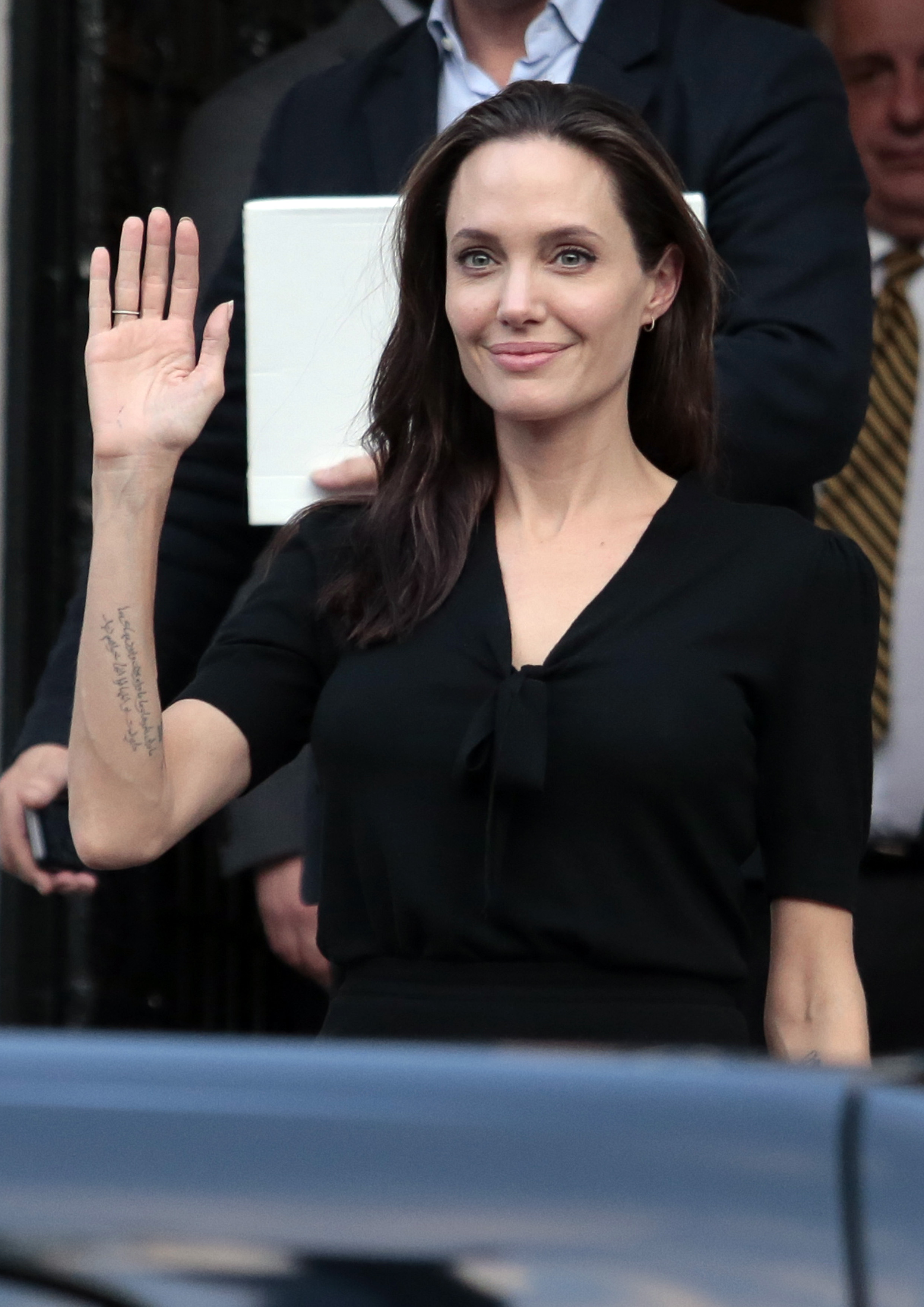 Angelina Jolie Visits The Refugee Reception Area At The Port Of Piraeus