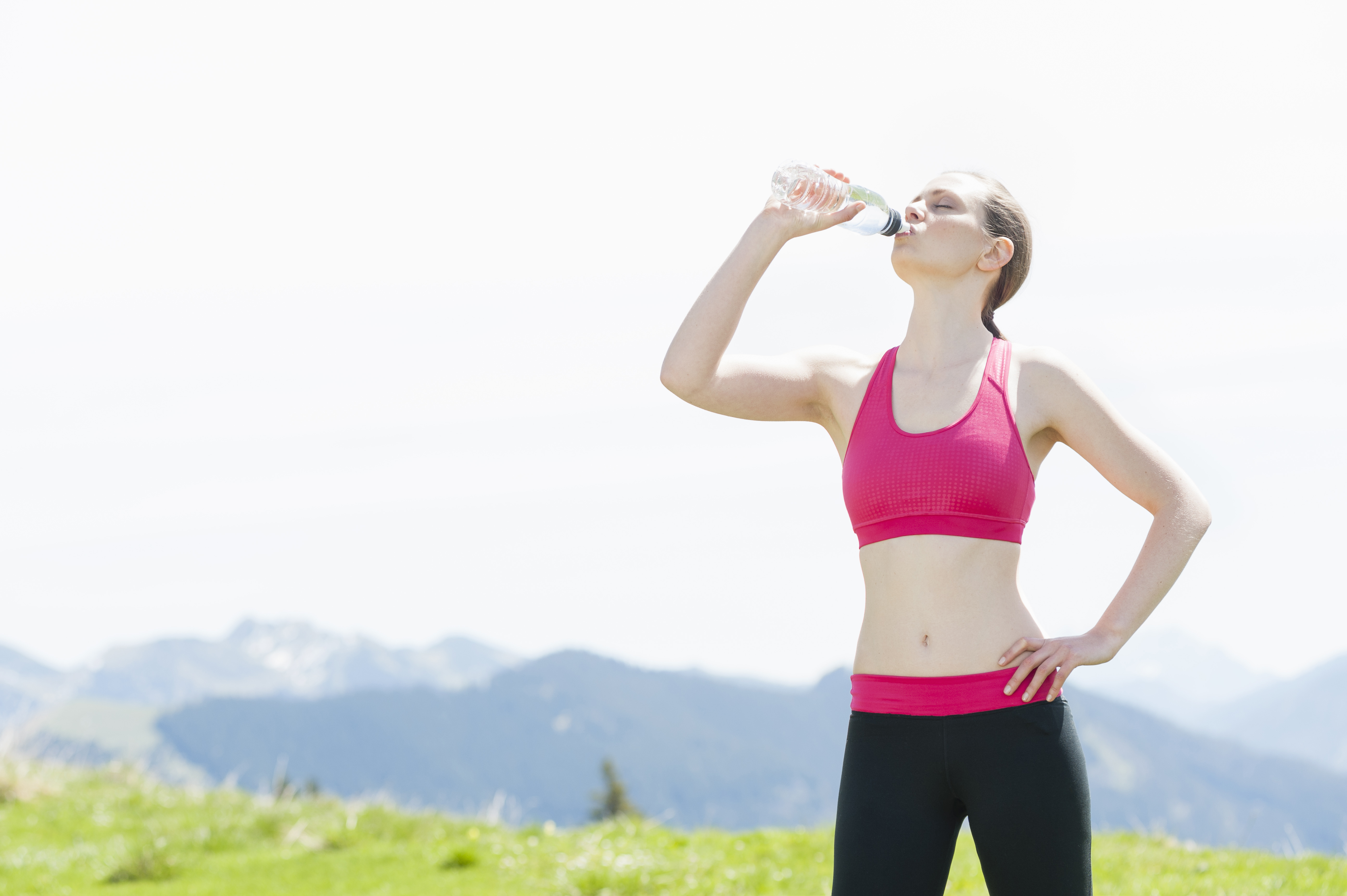 Woman drinking water