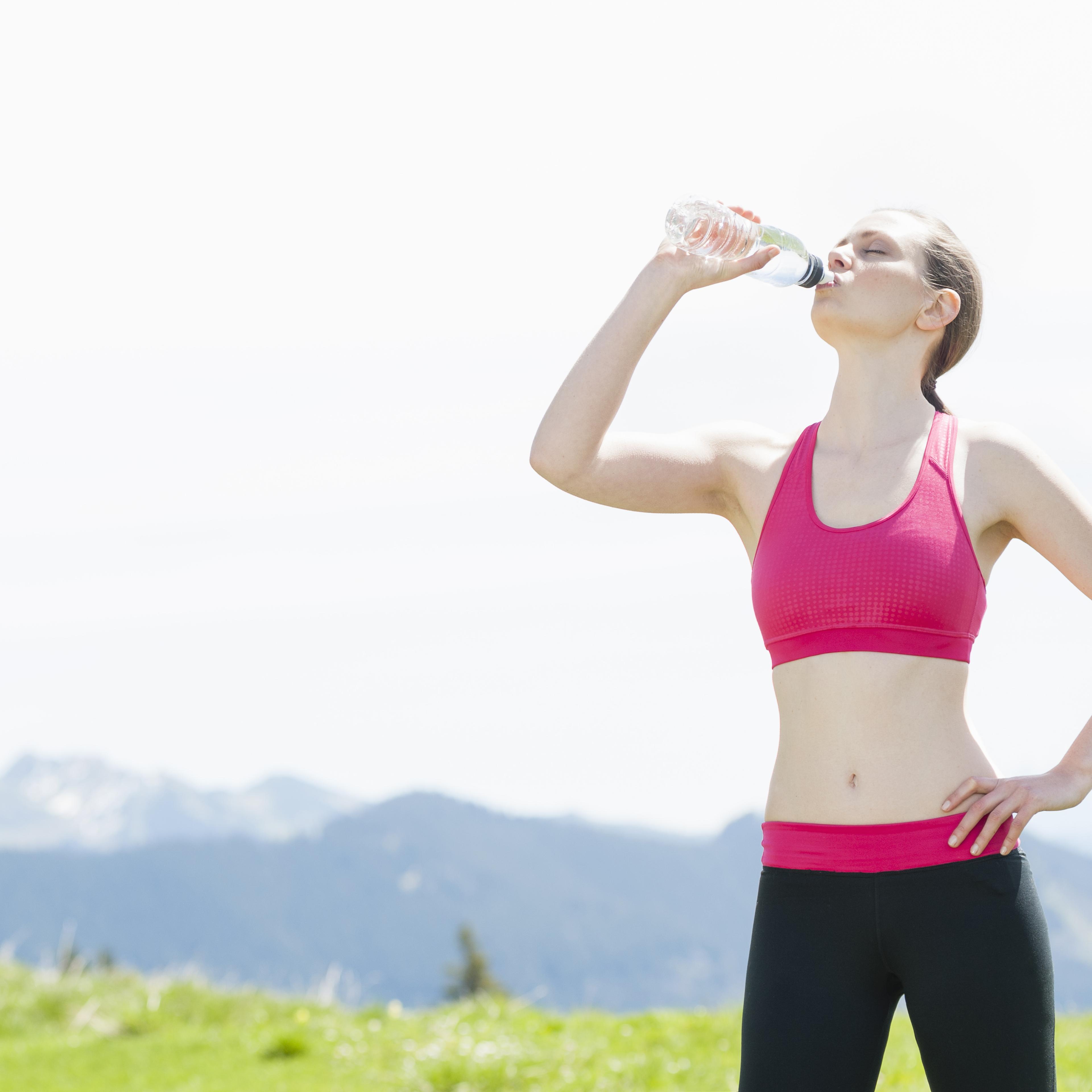 Woman drinking water