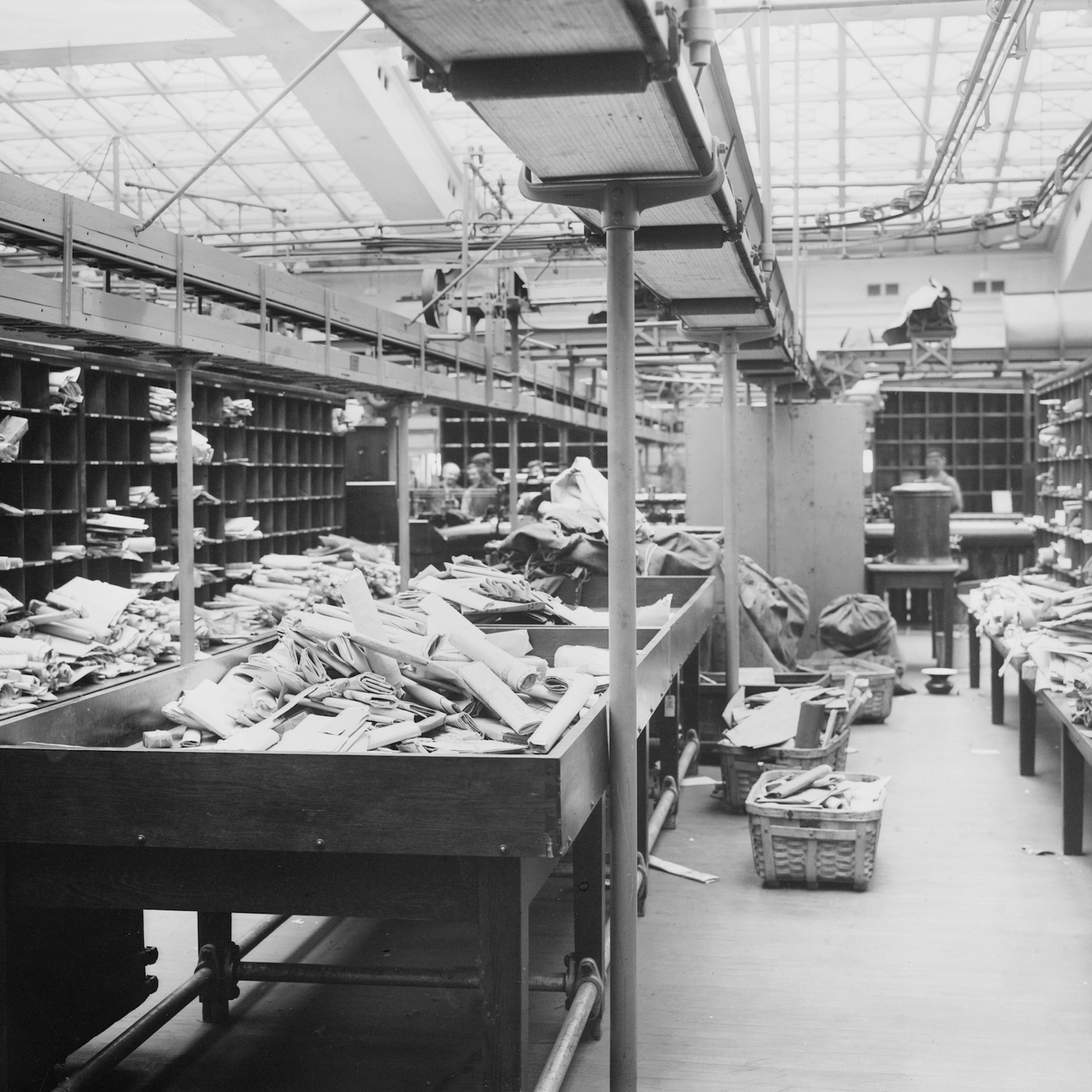 Unsorted Mail at General Post Office, New York City, 1914
