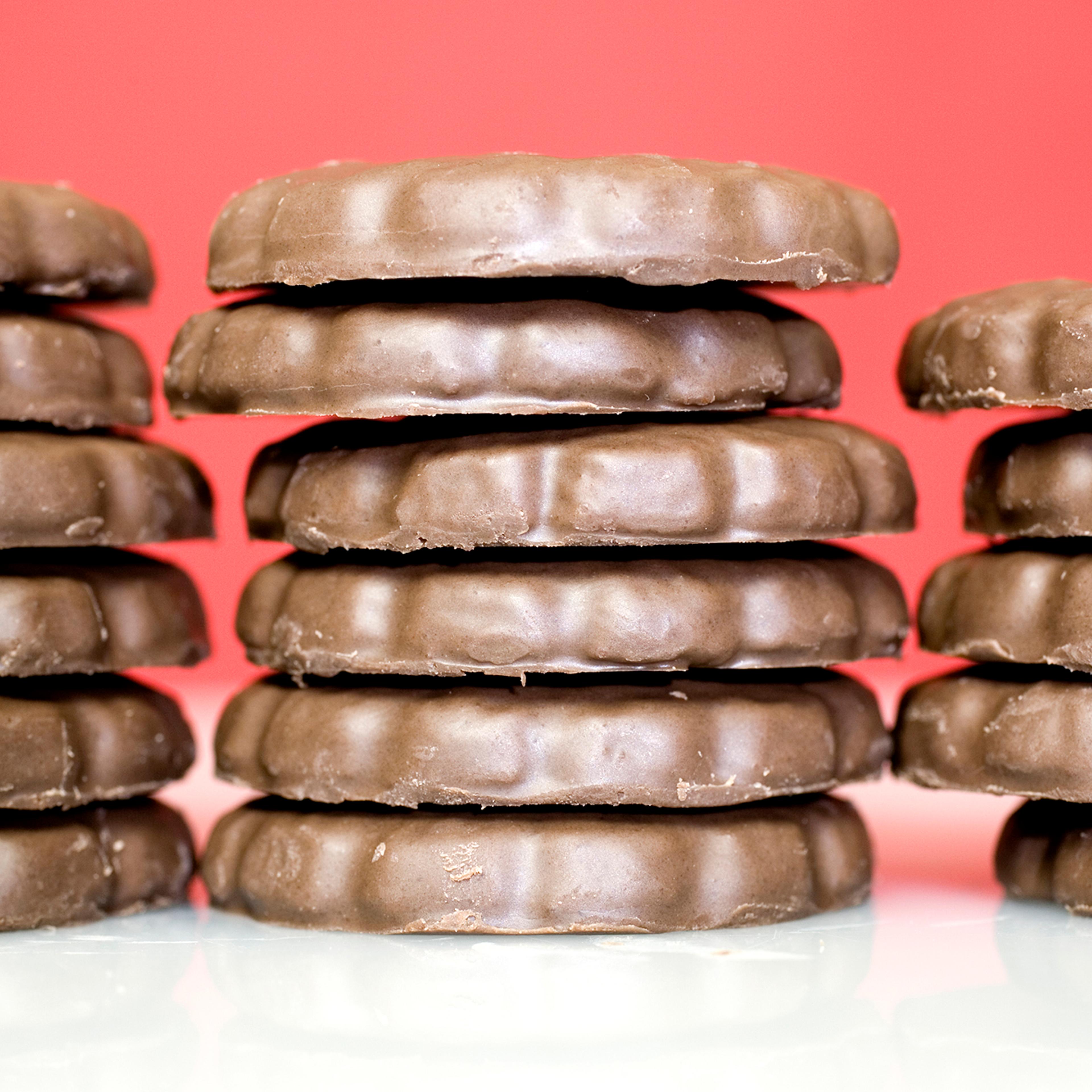 Stack of Mint cookies