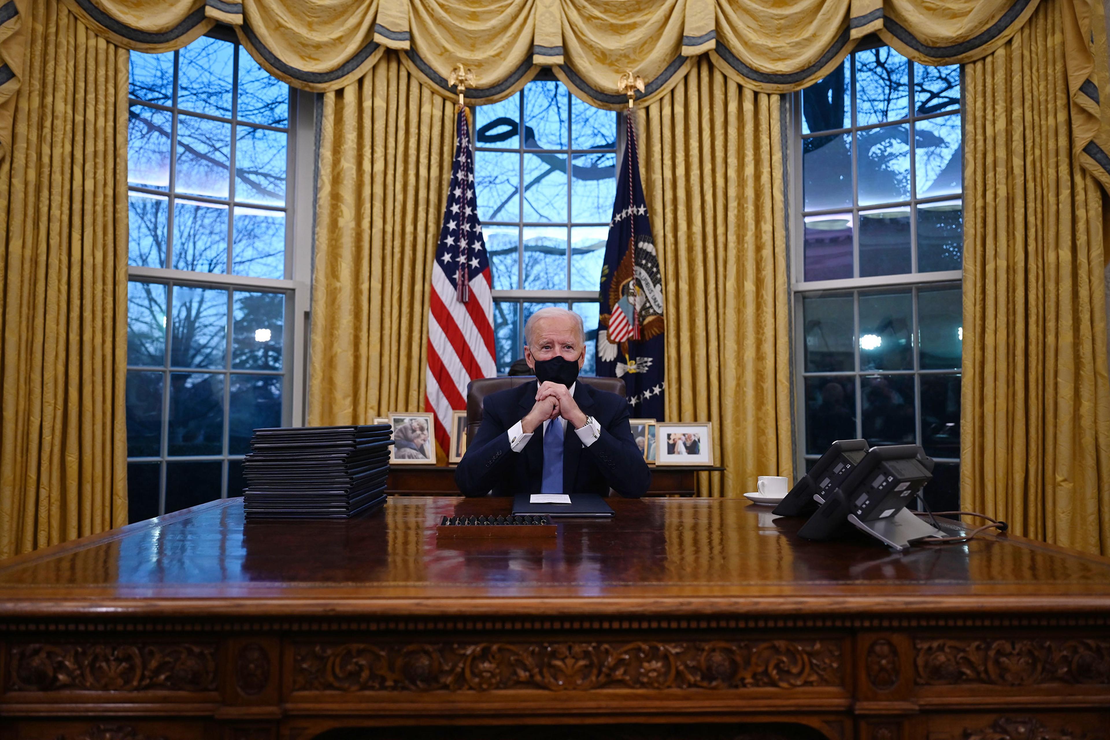 President Biden prepares to sign Executive Orders on Jan. 20