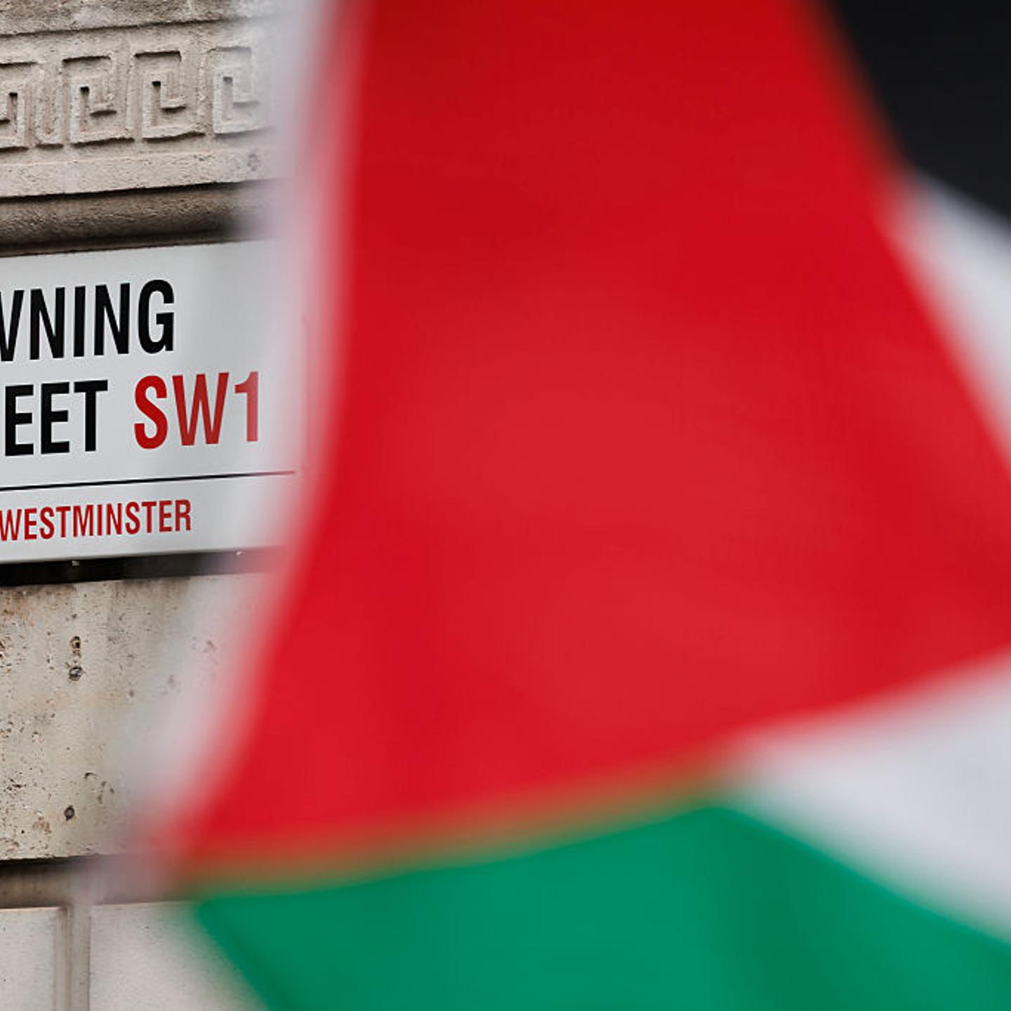 Protest Outside Downing Street As Starmer Holds Emergency Cabinet Meeting On Gaza