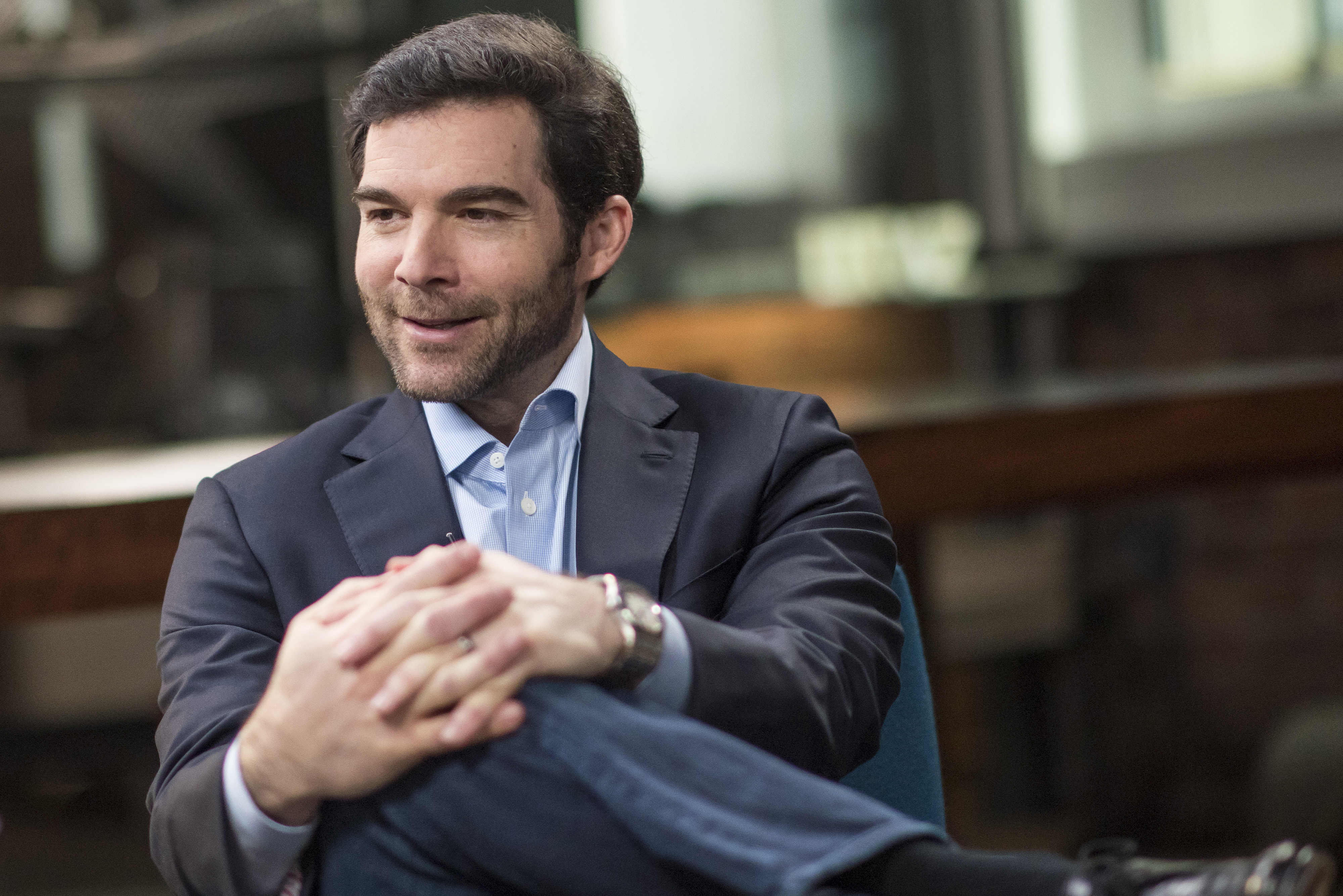 Jeff Weiner, chief executive officer of LinkedIn Corp., speaks during a Studio 1.0 interview in San Francisco, California, U.S., on Thursday, Feb. 25, 2016.