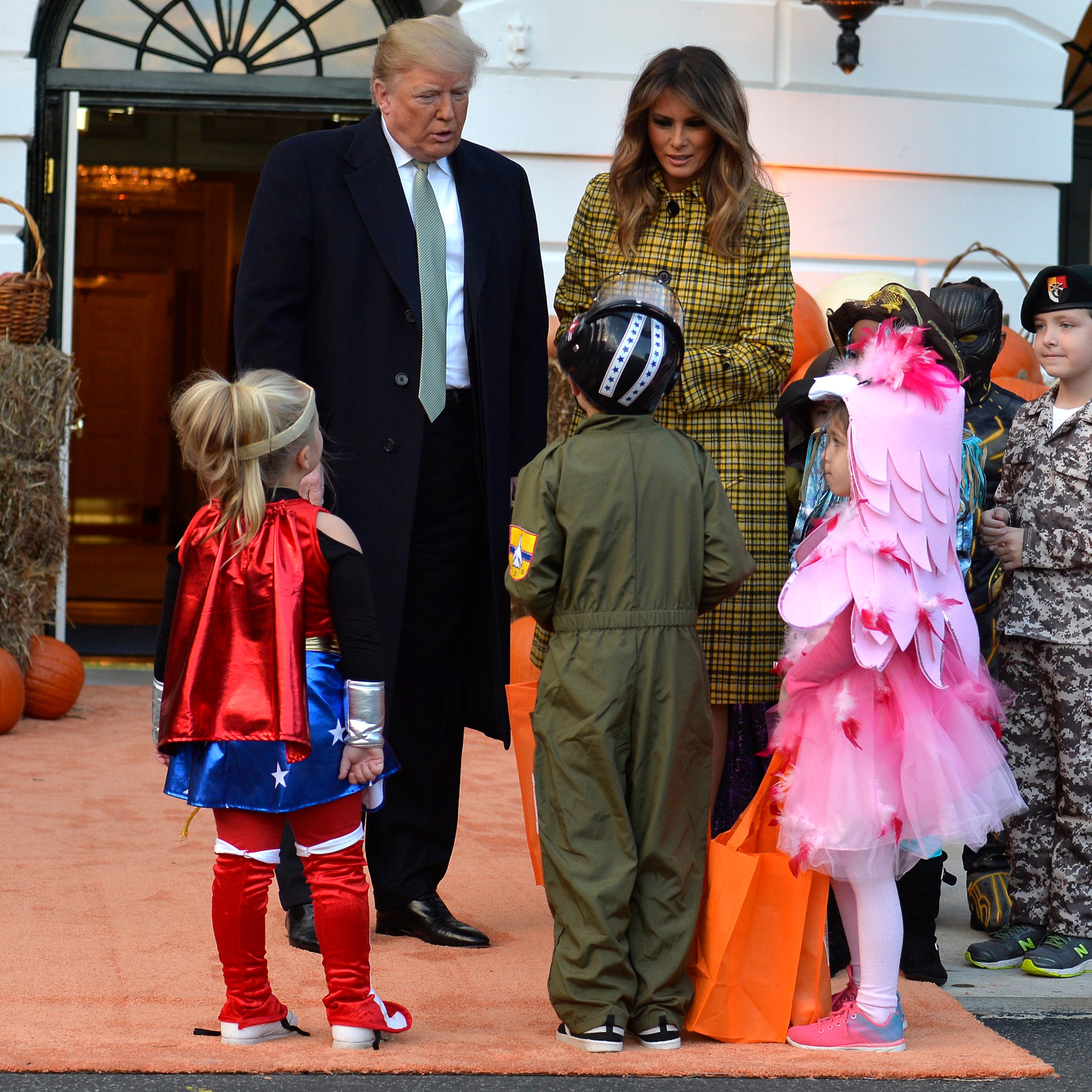Trump and First Lady Welcome Children for Halloween at White House