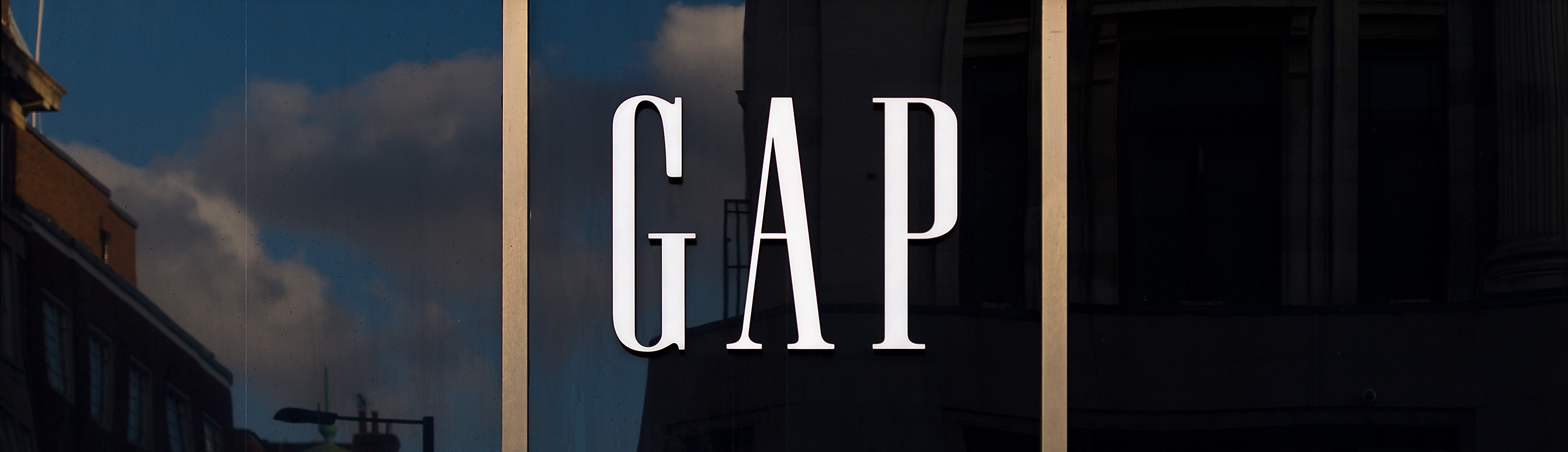 Signage on the exterior of fashion retailer Gap's Oxford Street store in London on Feb. 11, 2016.