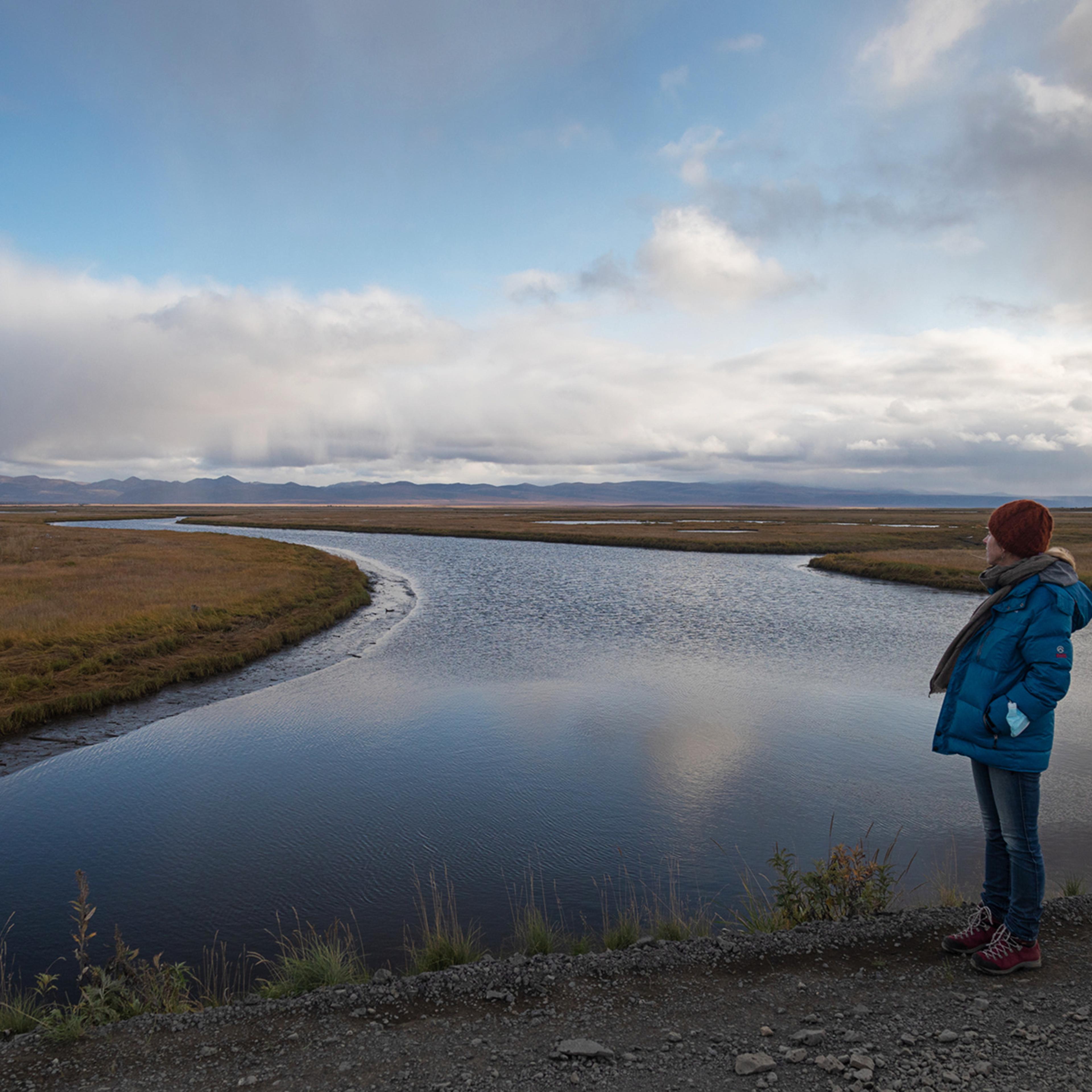 Baker on the banks of Alaska’s Unalakleet River on Sept. 17, 2021.