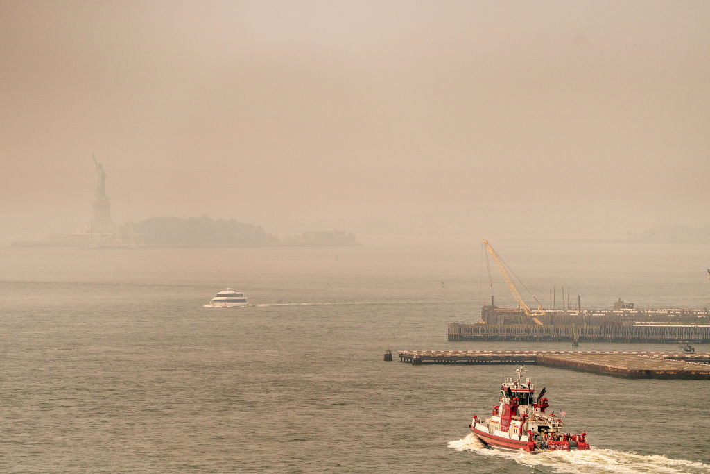 Smoke From Canadian Wildfires Creates Hazy Conditions Over New York City