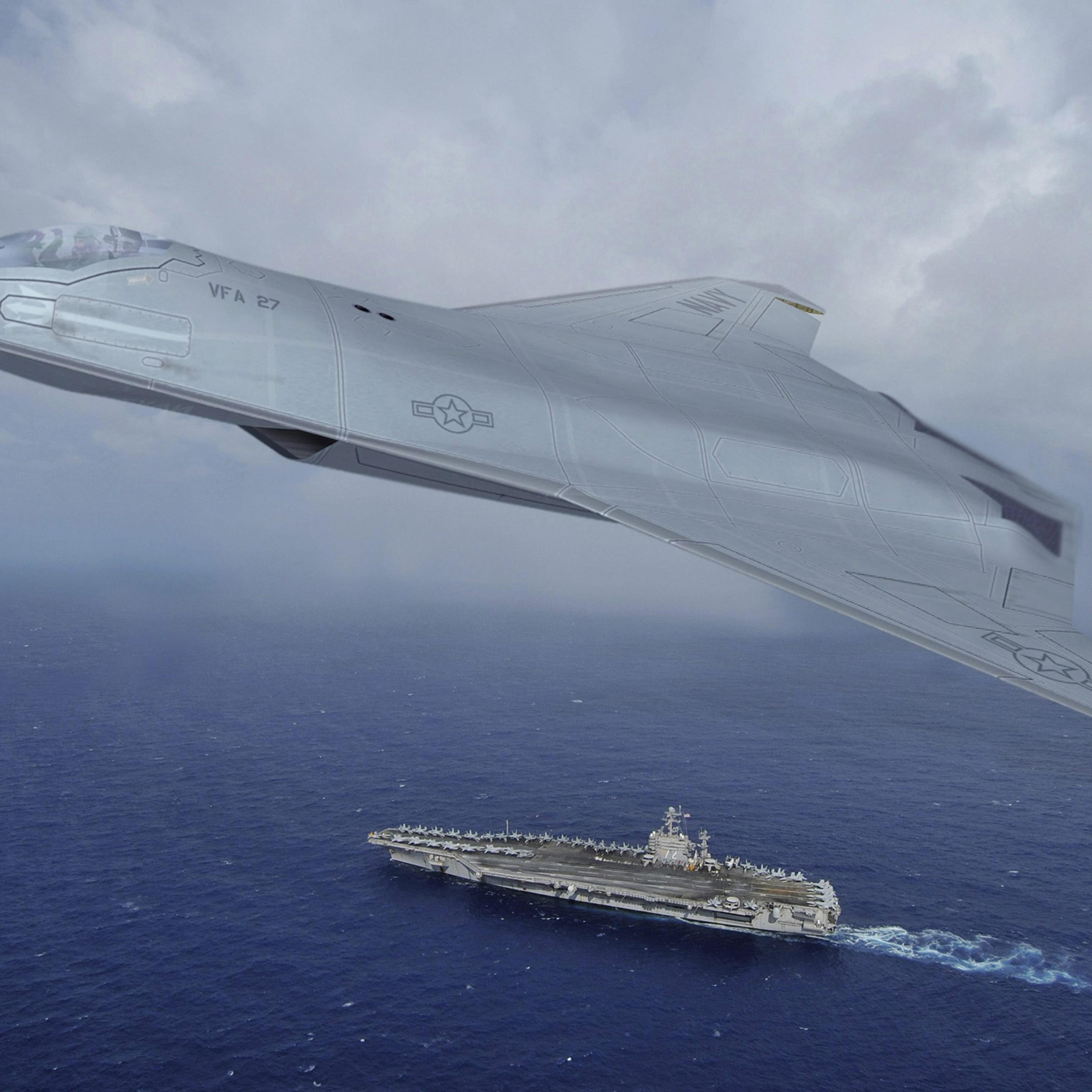 An artist's rendering of what the next generation U.S. fighter jet might look like is seen in this handout photo provided by Northrop Grumman Corporation, December 12, 2015. The Pentagon's fiscal 2017 budget request will include $12 billion to $15 billio