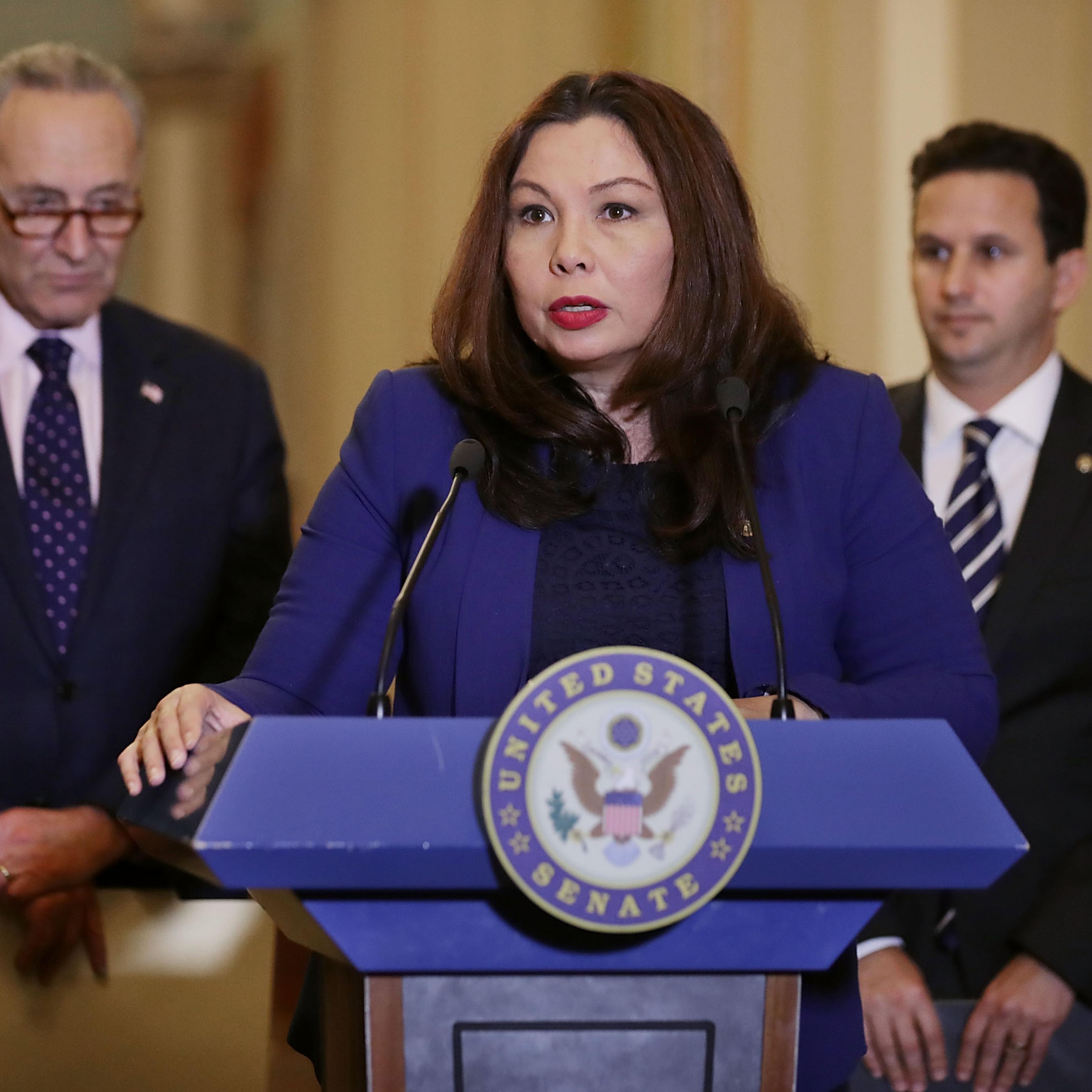 Senate Lawmakers Speak To The Media After Their Weekly Policy Luncheons