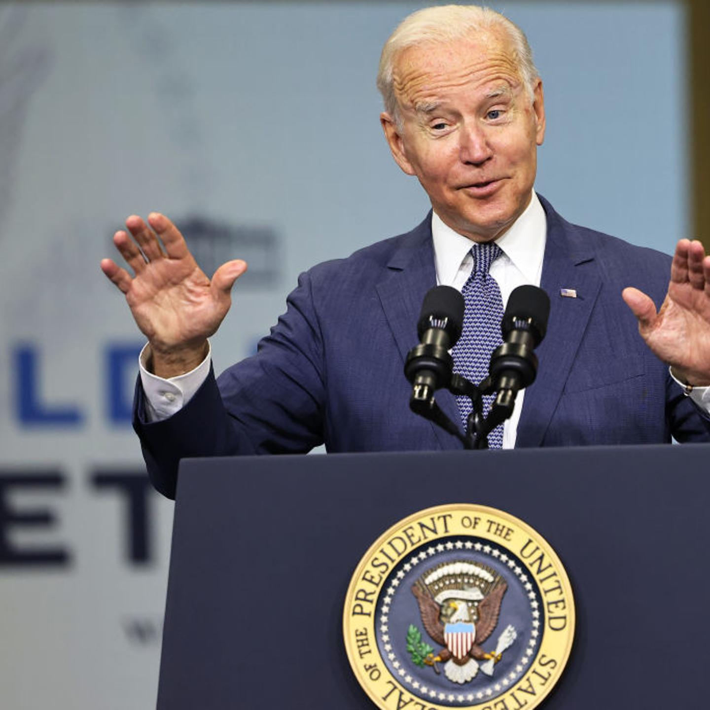 President Biden Delivers Remarks At NJ Transit Meadowlands Maintenance Complex