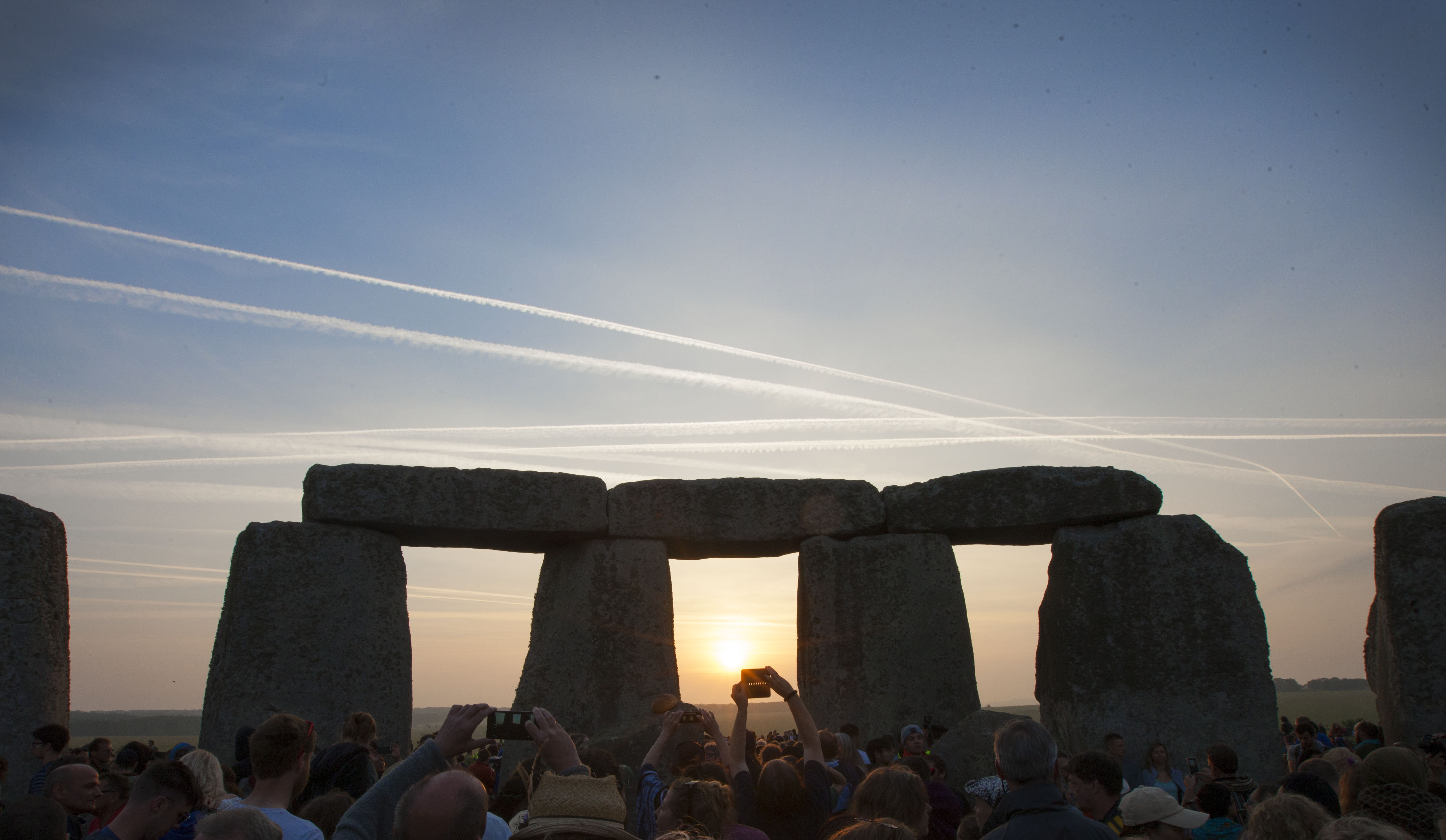 Sun rising over Stonehenge
