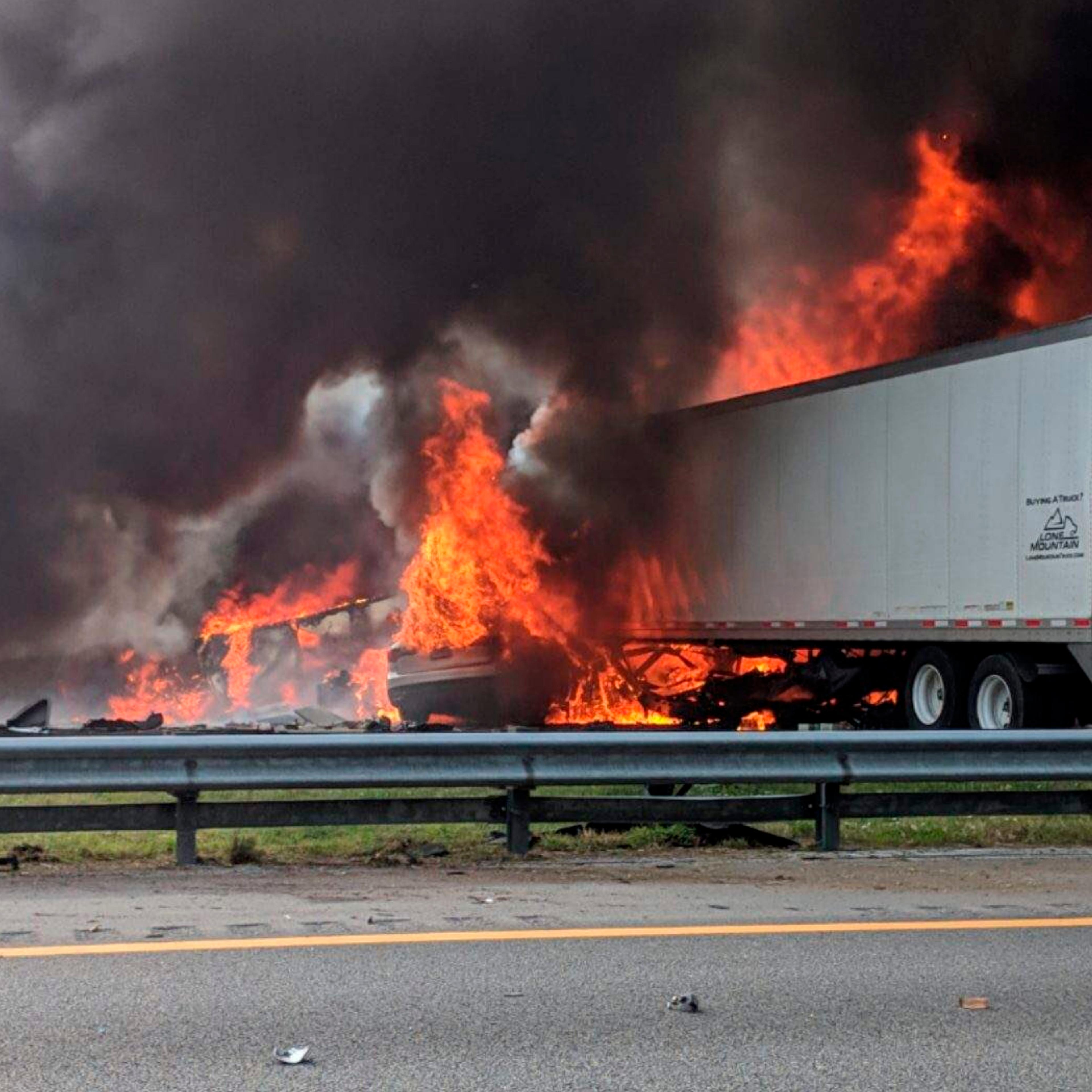 Fatal Crash-Interstate Fire-Florida