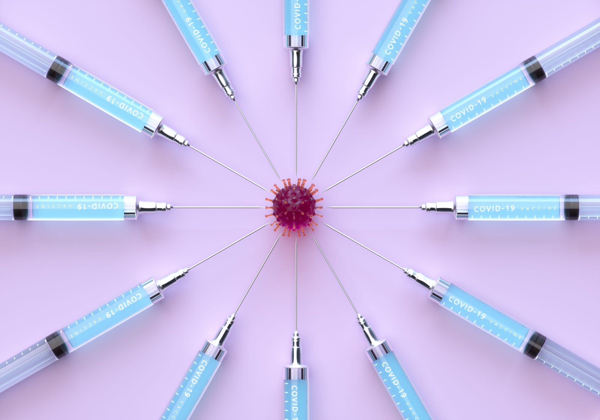 Covid-19 vaccine circular pattern