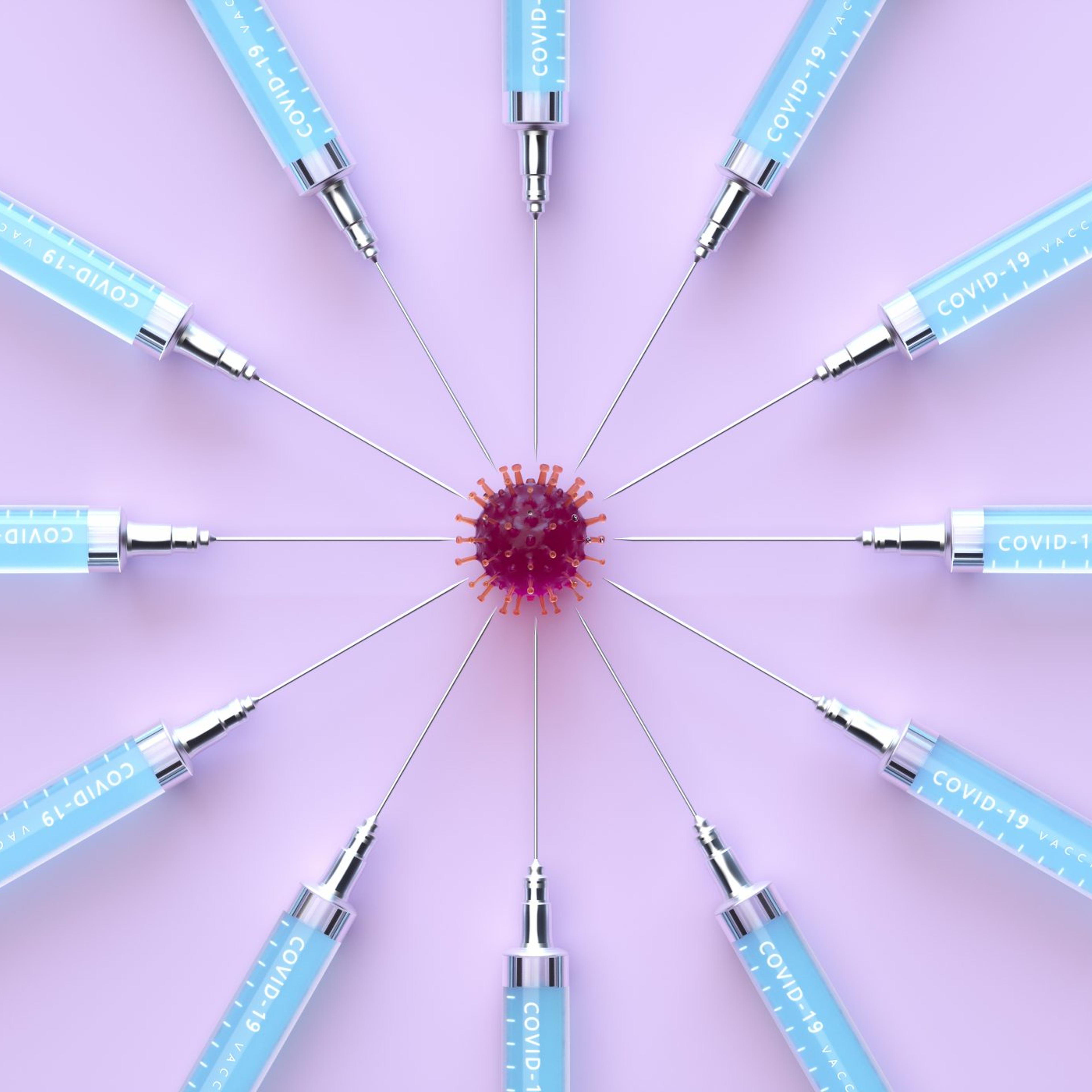 Covid-19 vaccine circular pattern