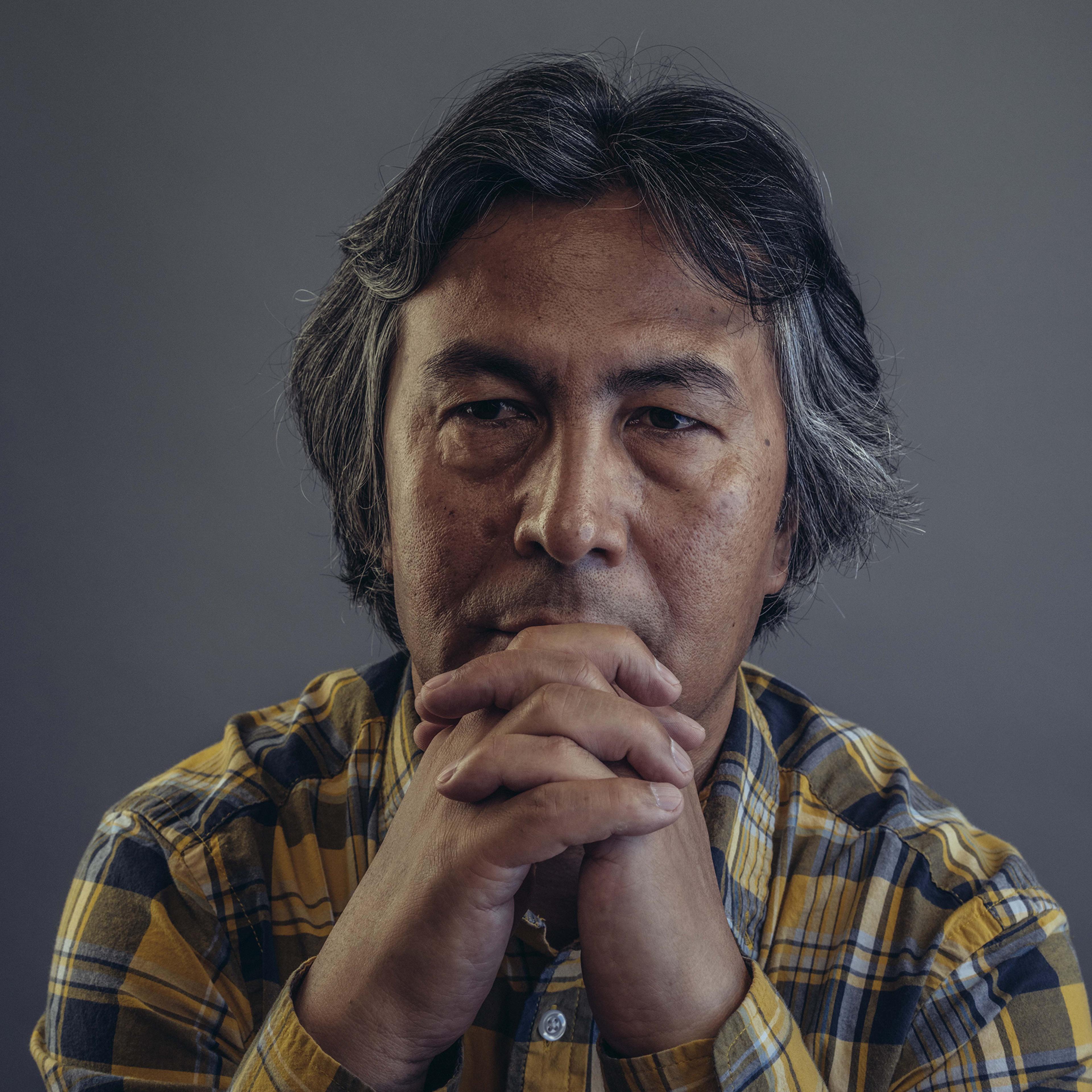 Uyghur poet Tahir Hamut Izgil at his home in Virginia on June 18, 2021. Izgil had to flee China with his family after it became clear that his family would be sent to an internment camp.