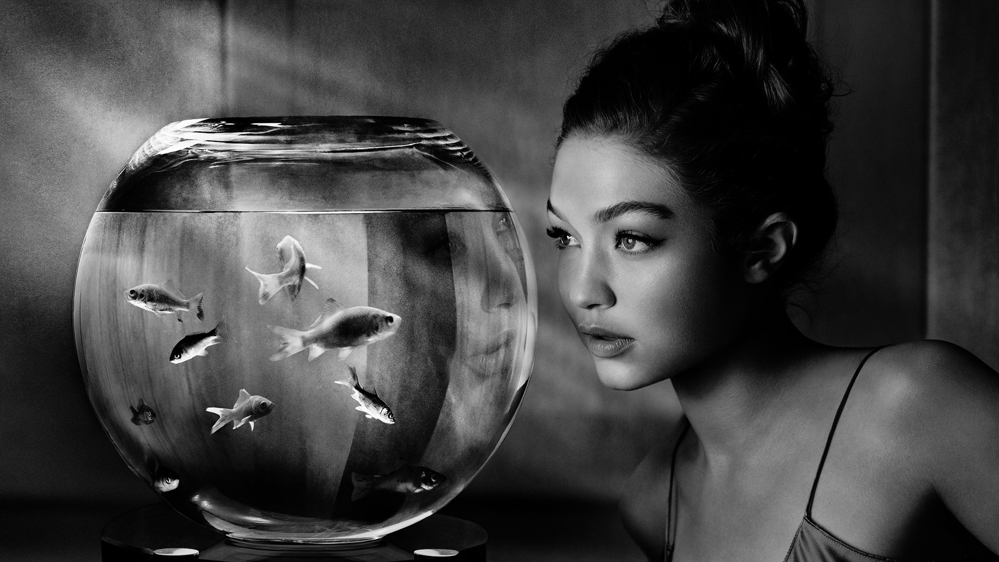 Gigi Hadid, shot by Albert Watson for the 2019 Pirelli calendar