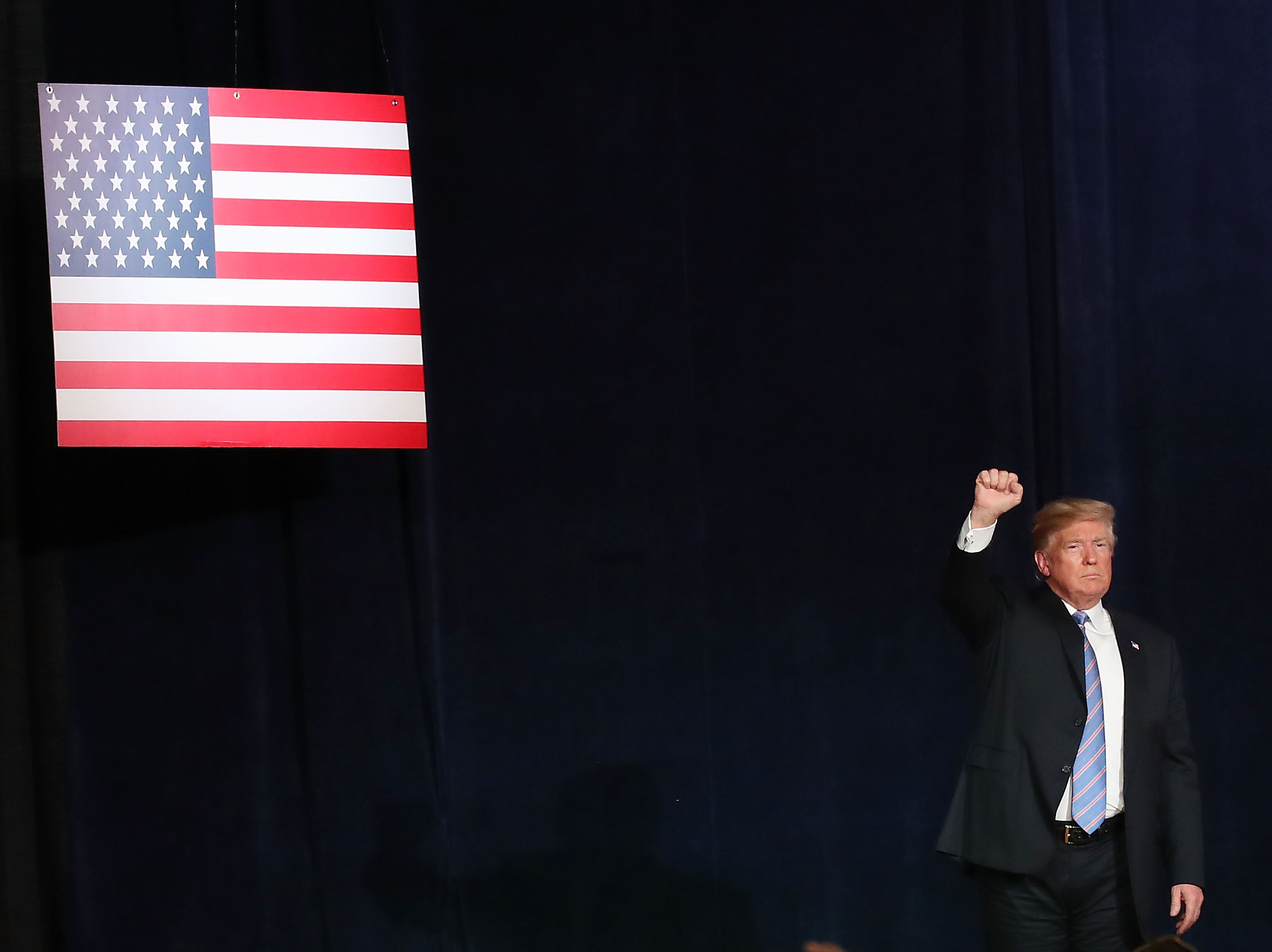 President Trump Delivers Remarks At Salute To Service Dinner In West Virginia