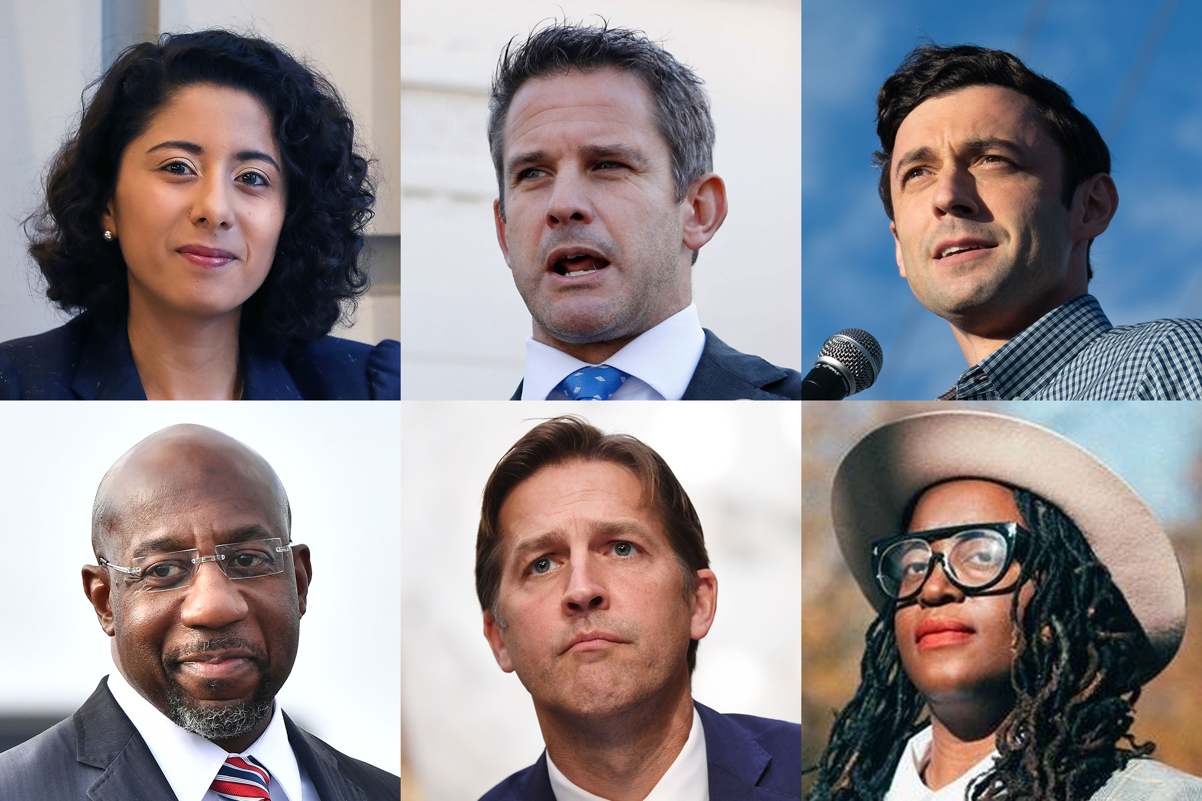 Lina Hidalgo; Adam Kinzinger; Jon Ossoff; Raphael Warnock; Ben Sasse; Nsé Ufot