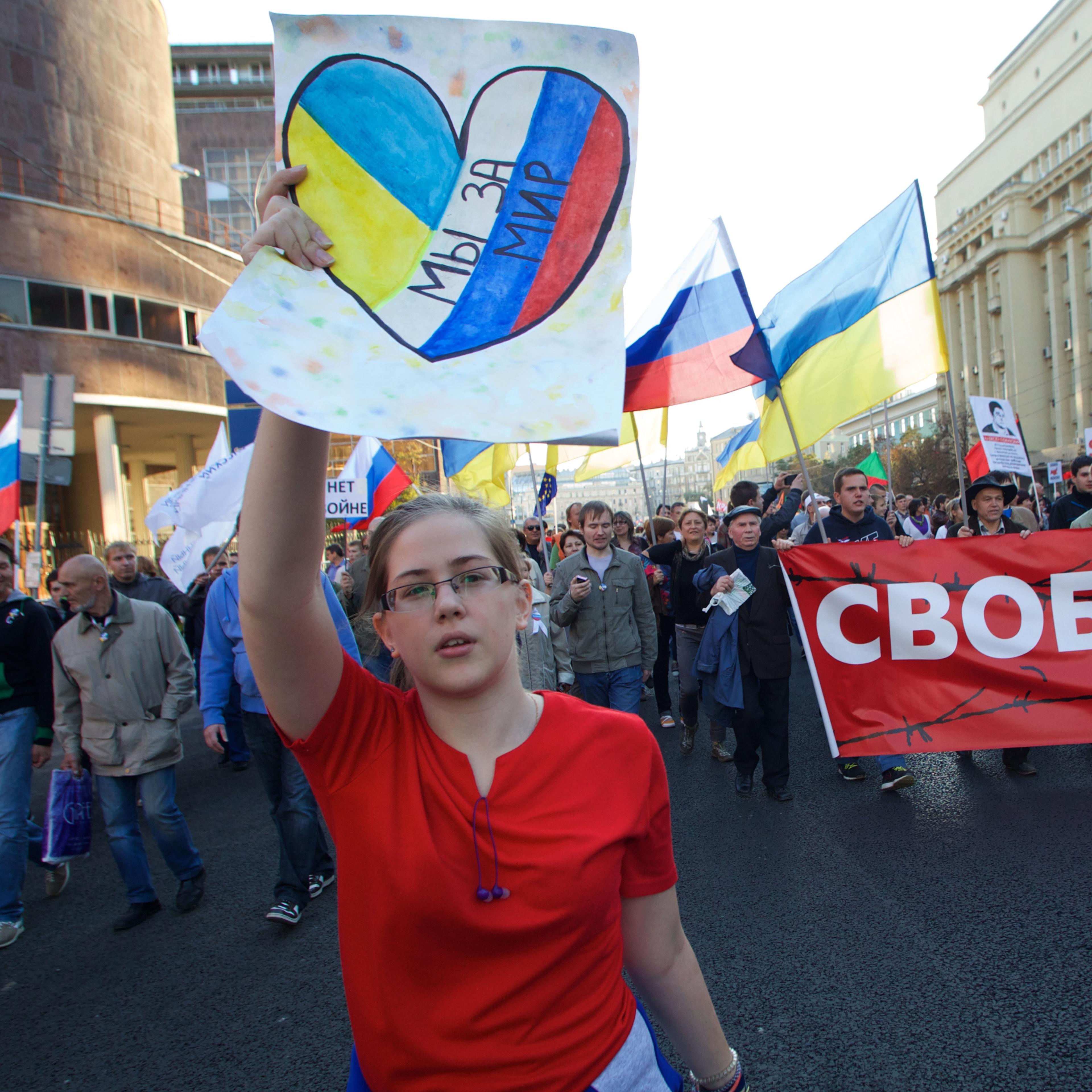 Russia Ukraine Protest