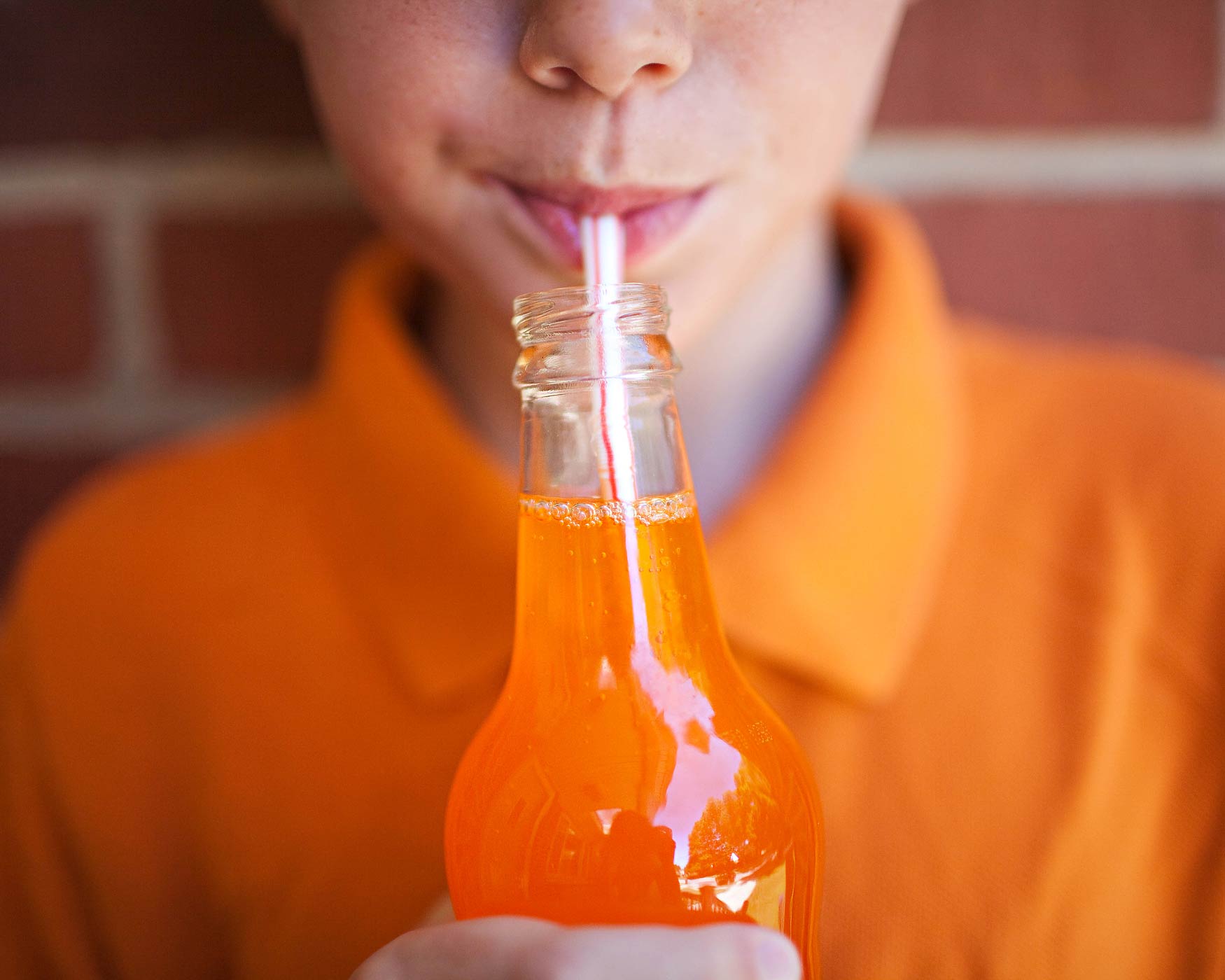 drinking soda