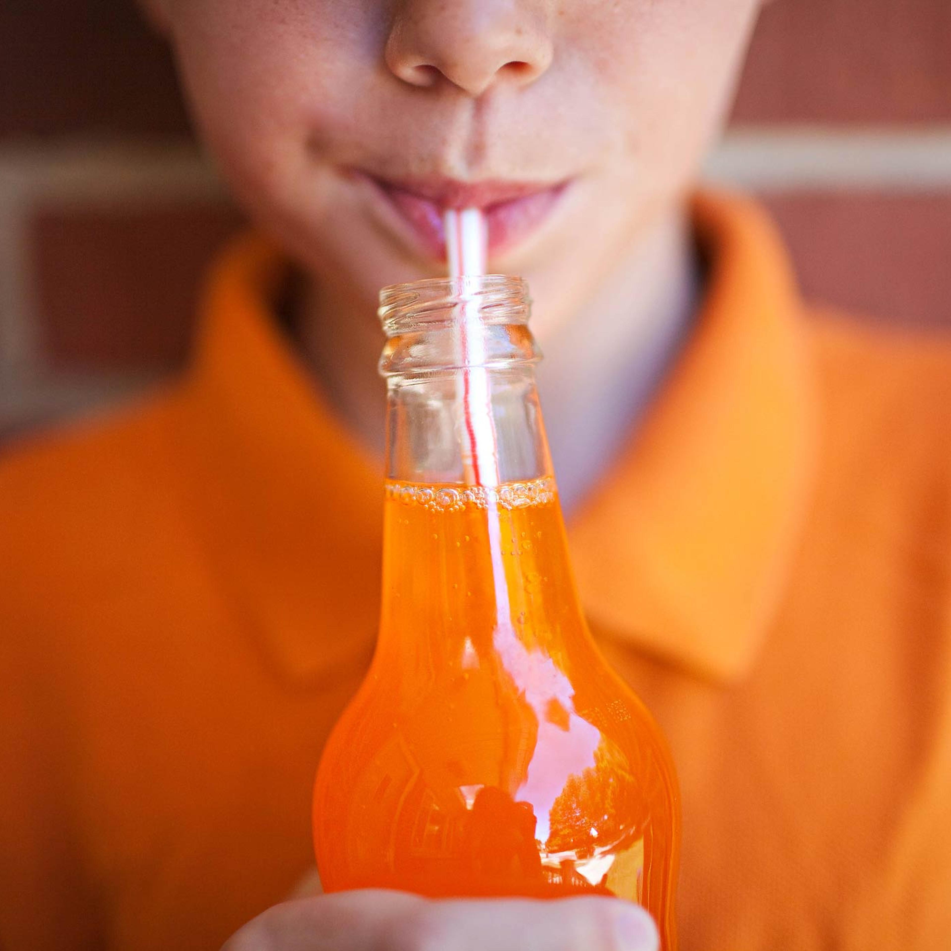 drinking soda