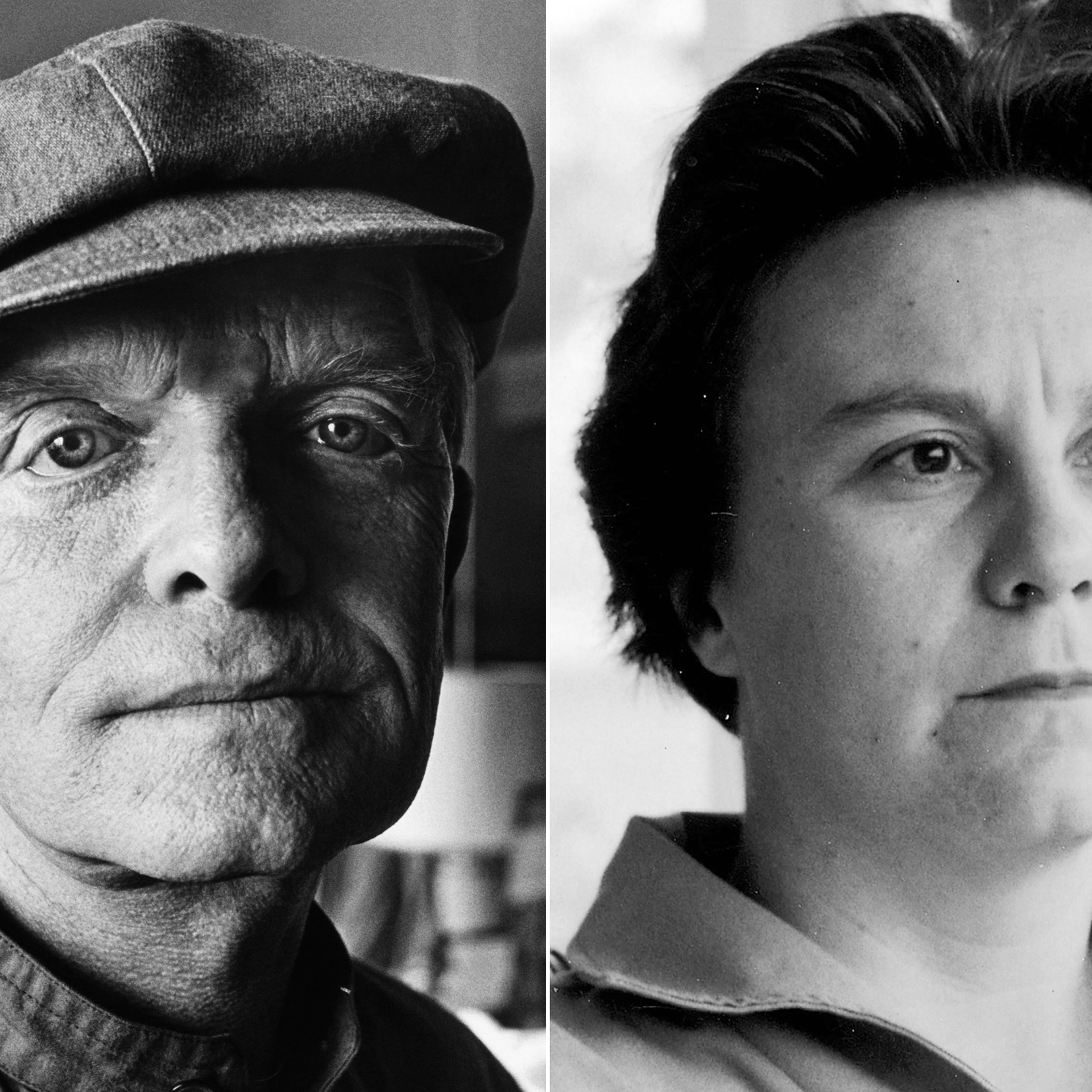 Truman Capote in his Upper East Side apartment in New York City in 1980 (L); Harper Lee in Monroeville, Alabama in May 1961.