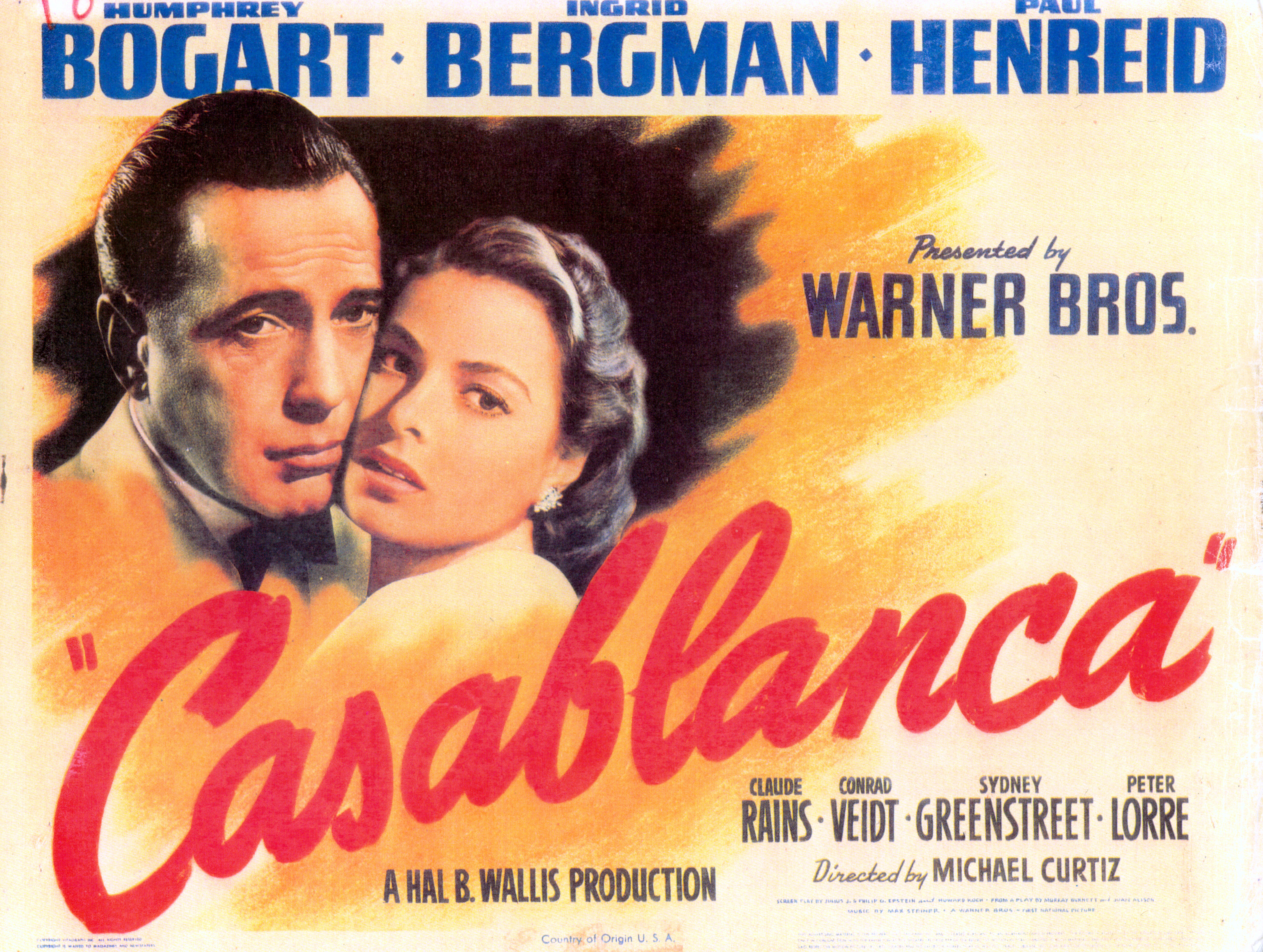 Humphrey Bogart And Ingrid Bergman In 'Casablanca'