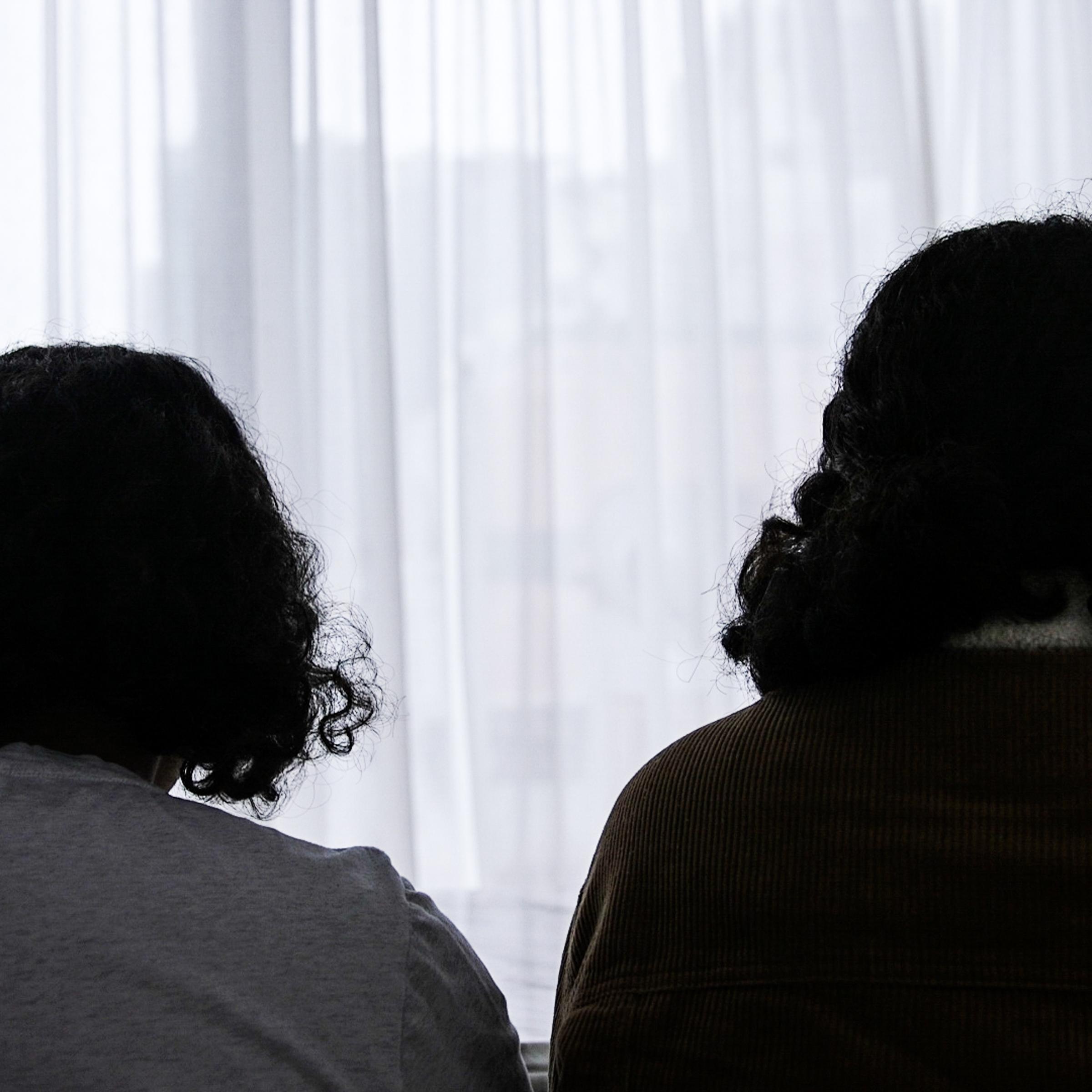 Two Saudi sisters, who go by the aliases Reem and Rawan, are seen in a video still made in Hong Kong on Feb. 25, 2019