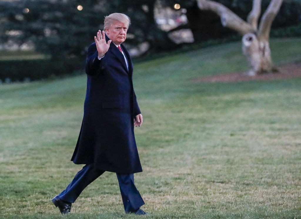 President Trump at the White House in Washington, DC