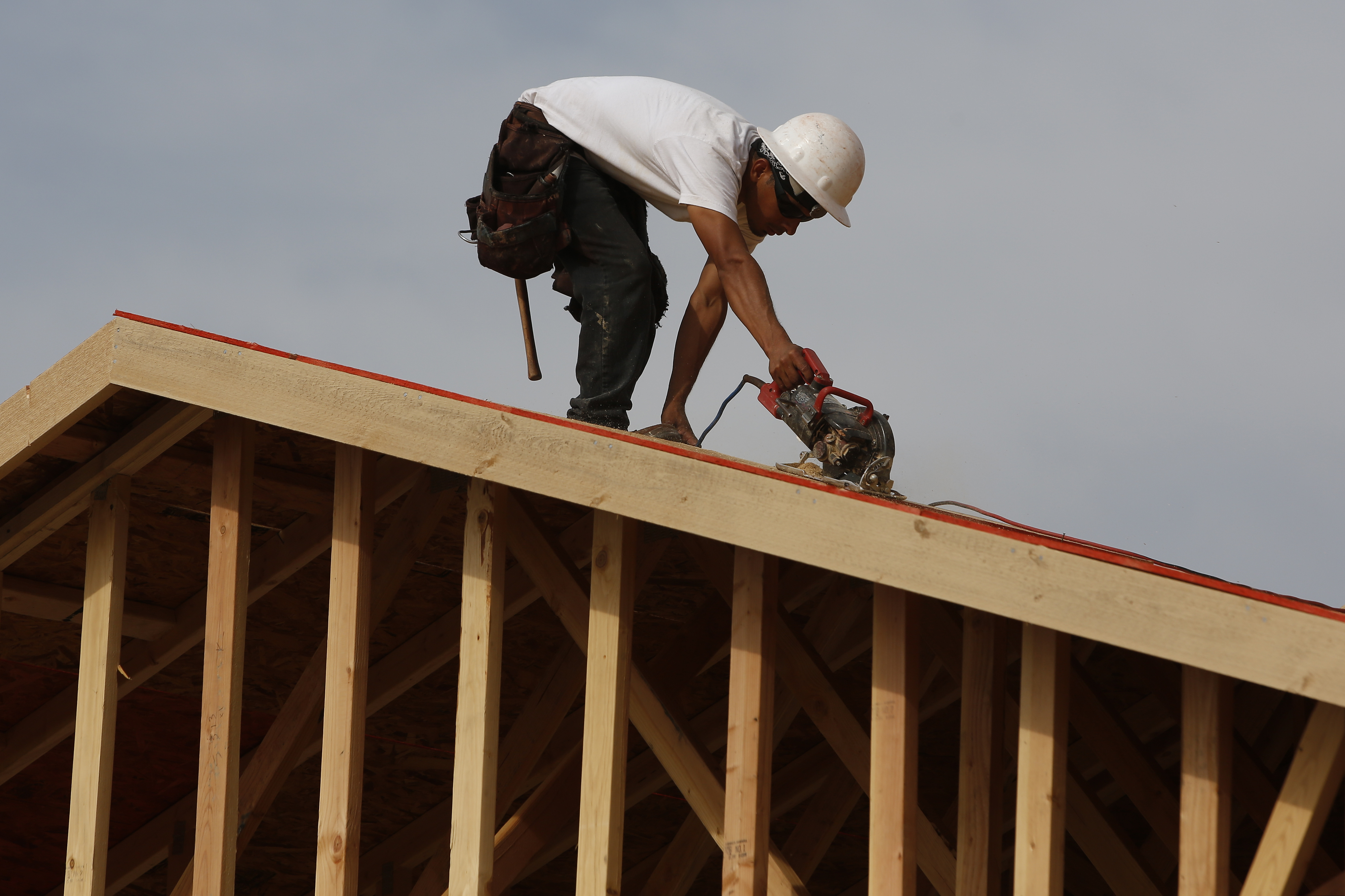 Construction At A Toll Brothers Development Ahead Of Housing Starts Figures