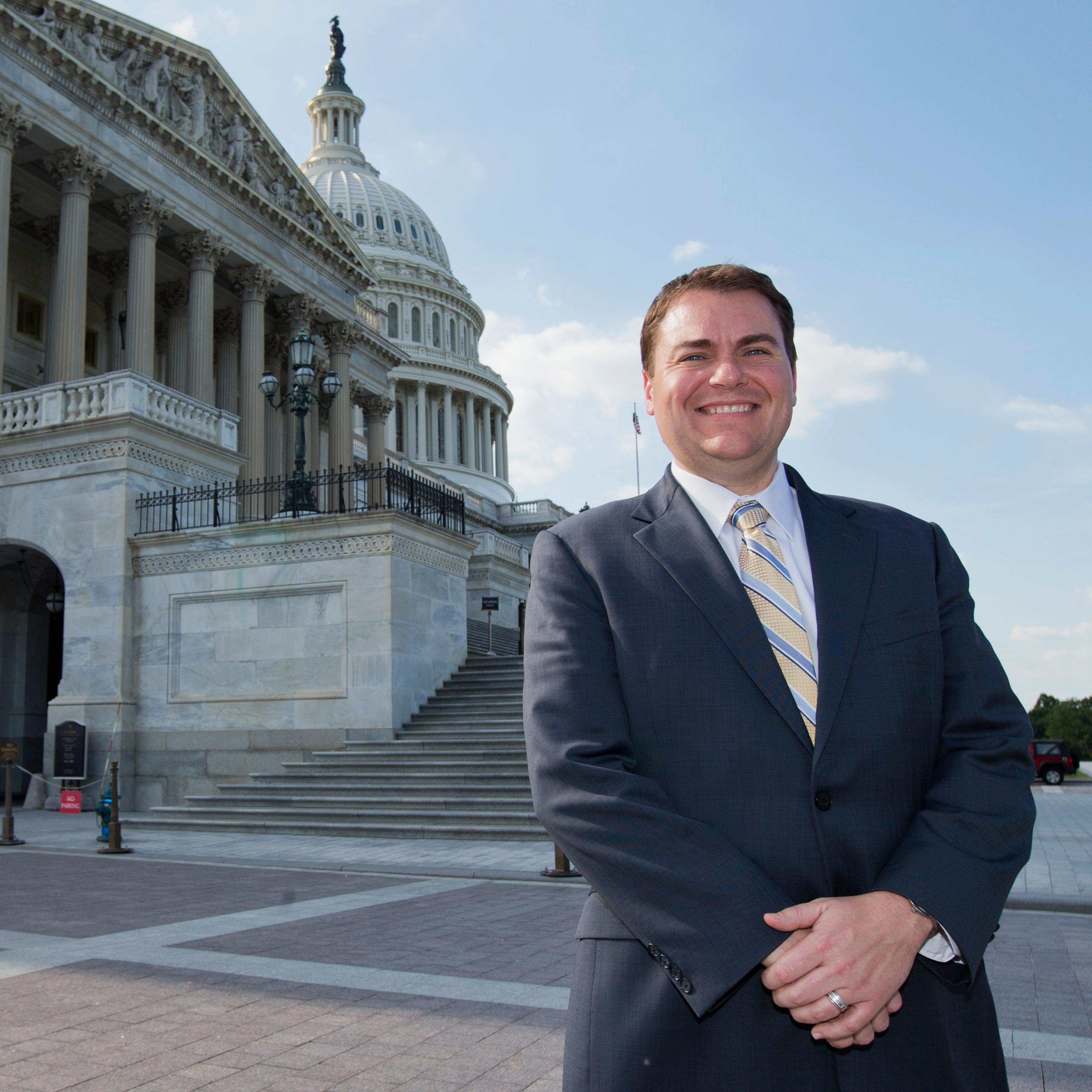 California Republican congressional candidate Carl DeMaio, poses for a picture on Capitol Hill in Washington on June 23, 2014.